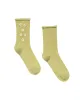 The Pointelle Sock. -- Citron with Daisy Embroidery sold by THE GREAT.