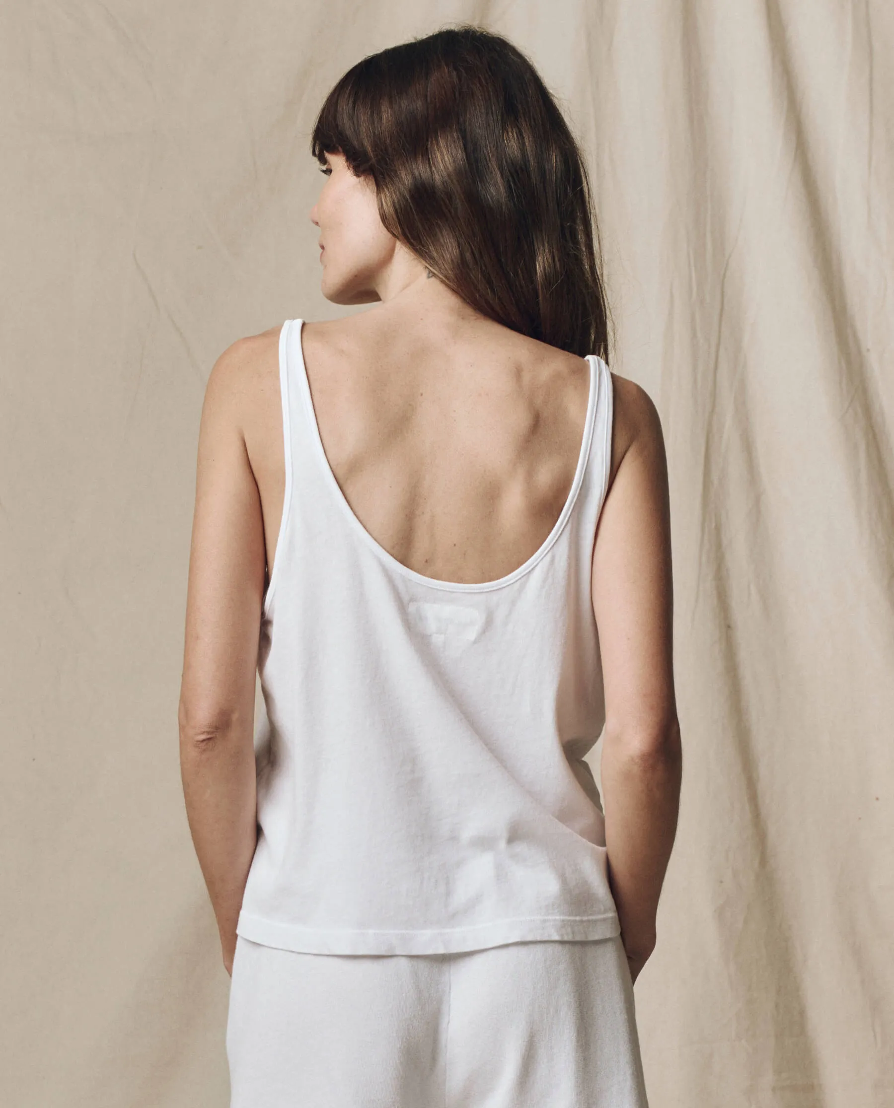 The Scoop Neck Tank. -- True White sold by THE GREAT. product image thumbnail 2