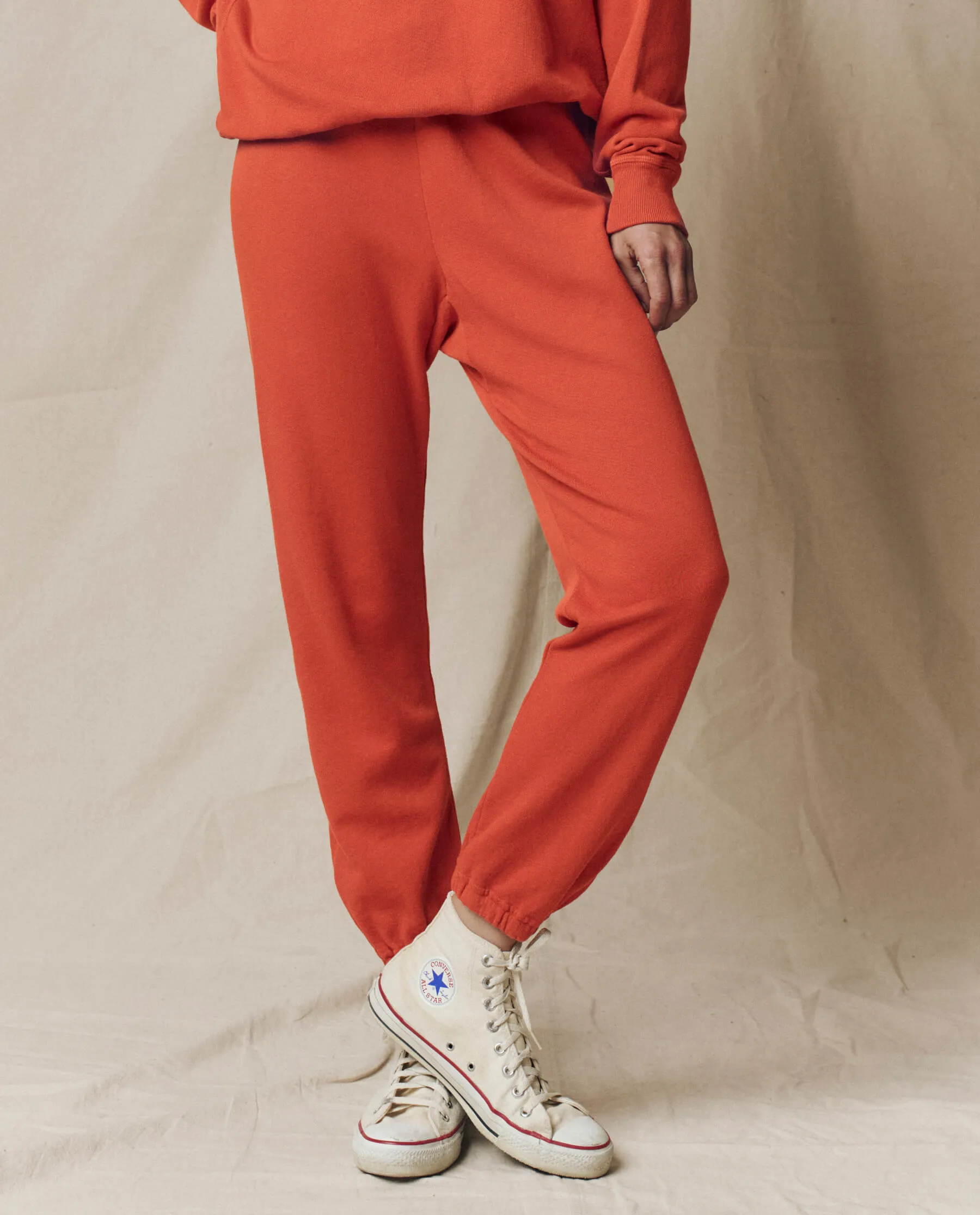 The Stadium Sweatpant. Solid -- Desert Clay sold by THE GREAT.