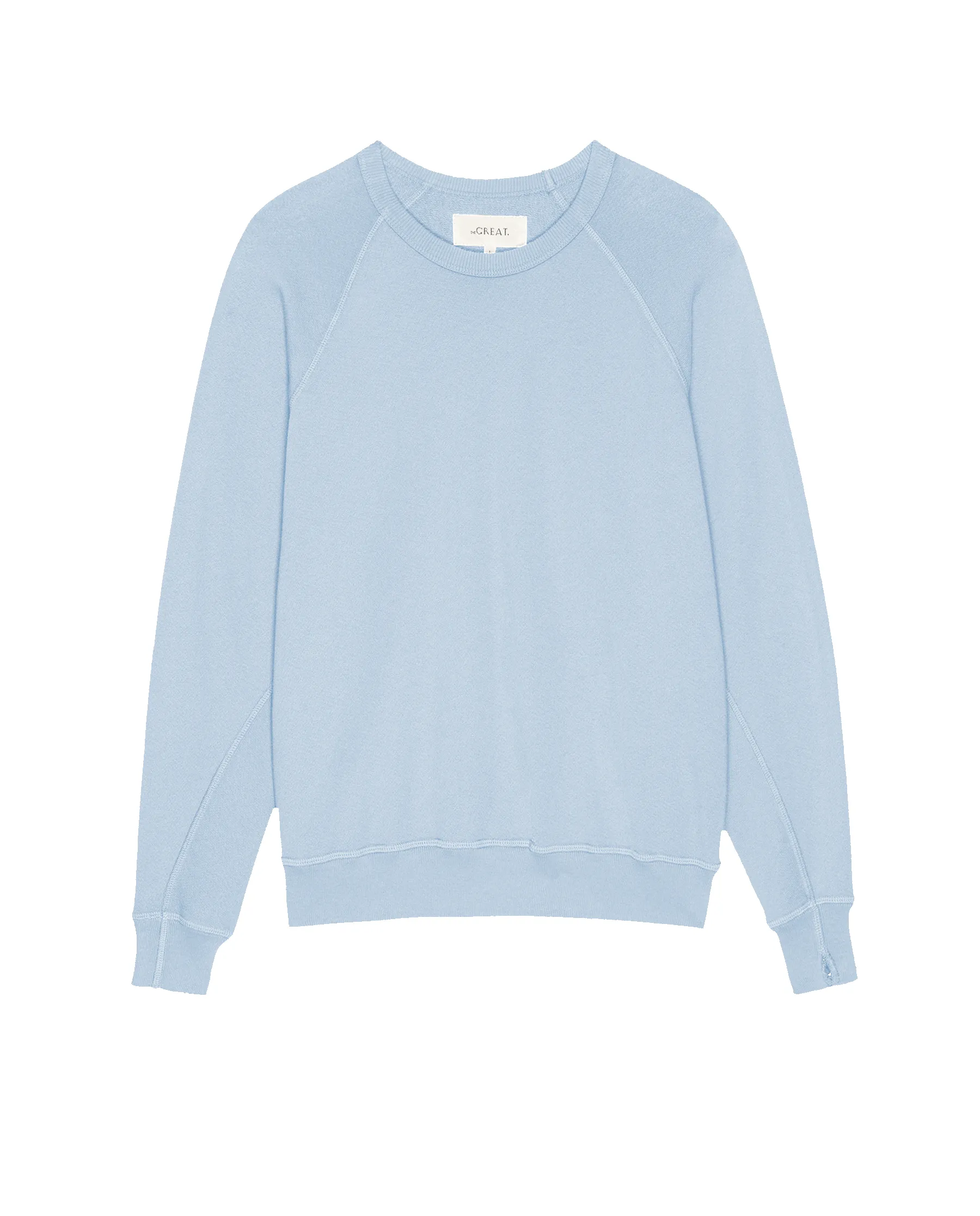 The College Sweatshirt. Solid -- Vista Blue sold by THE GREAT. product image thumbnail 5