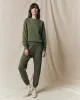 The Stadium Sweatpant. Solid -- Heritage Army sold by THE GREAT.