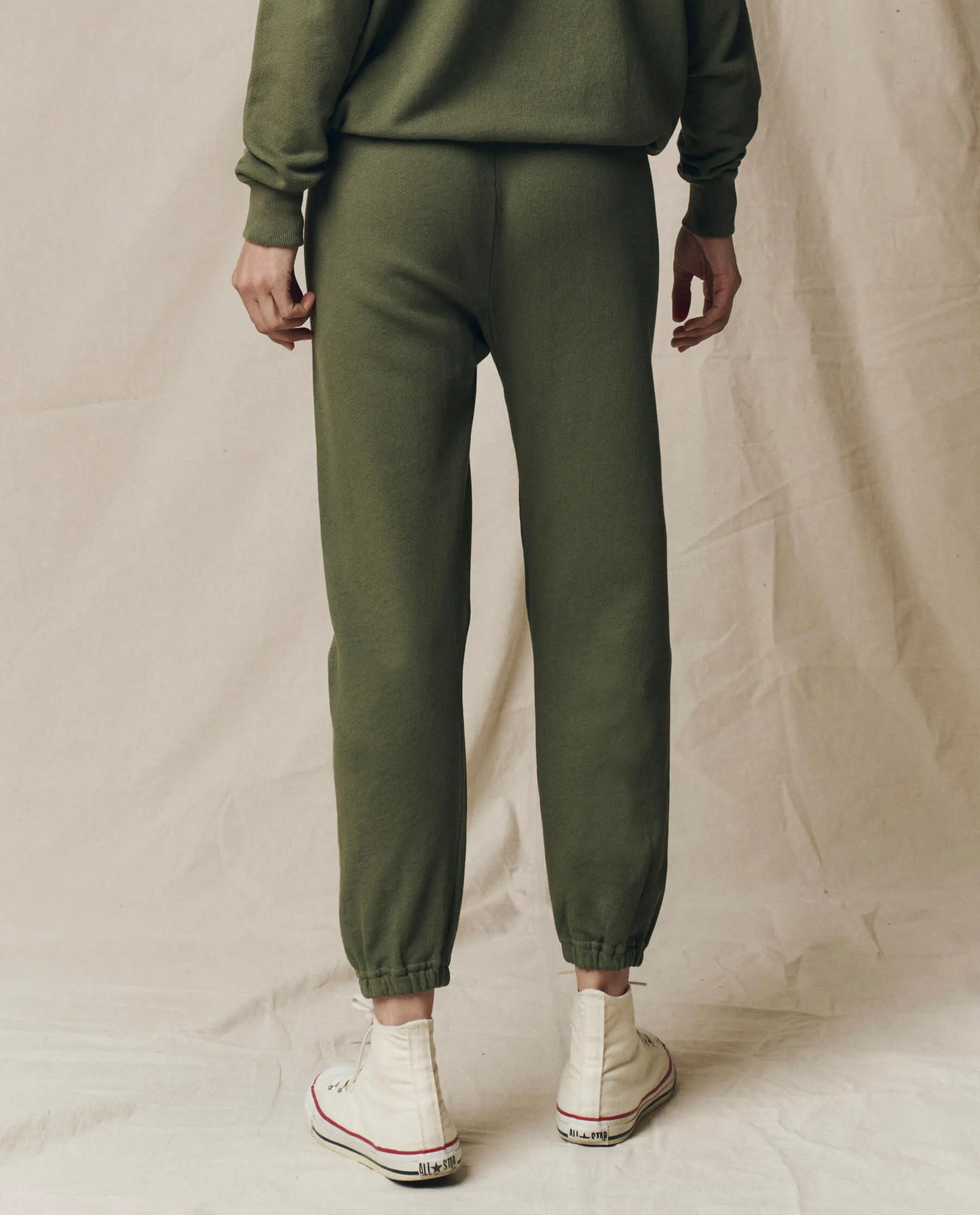The Stadium Sweatpant. Solid -- Heritage Army sold by THE GREAT. product image thumbnail 2