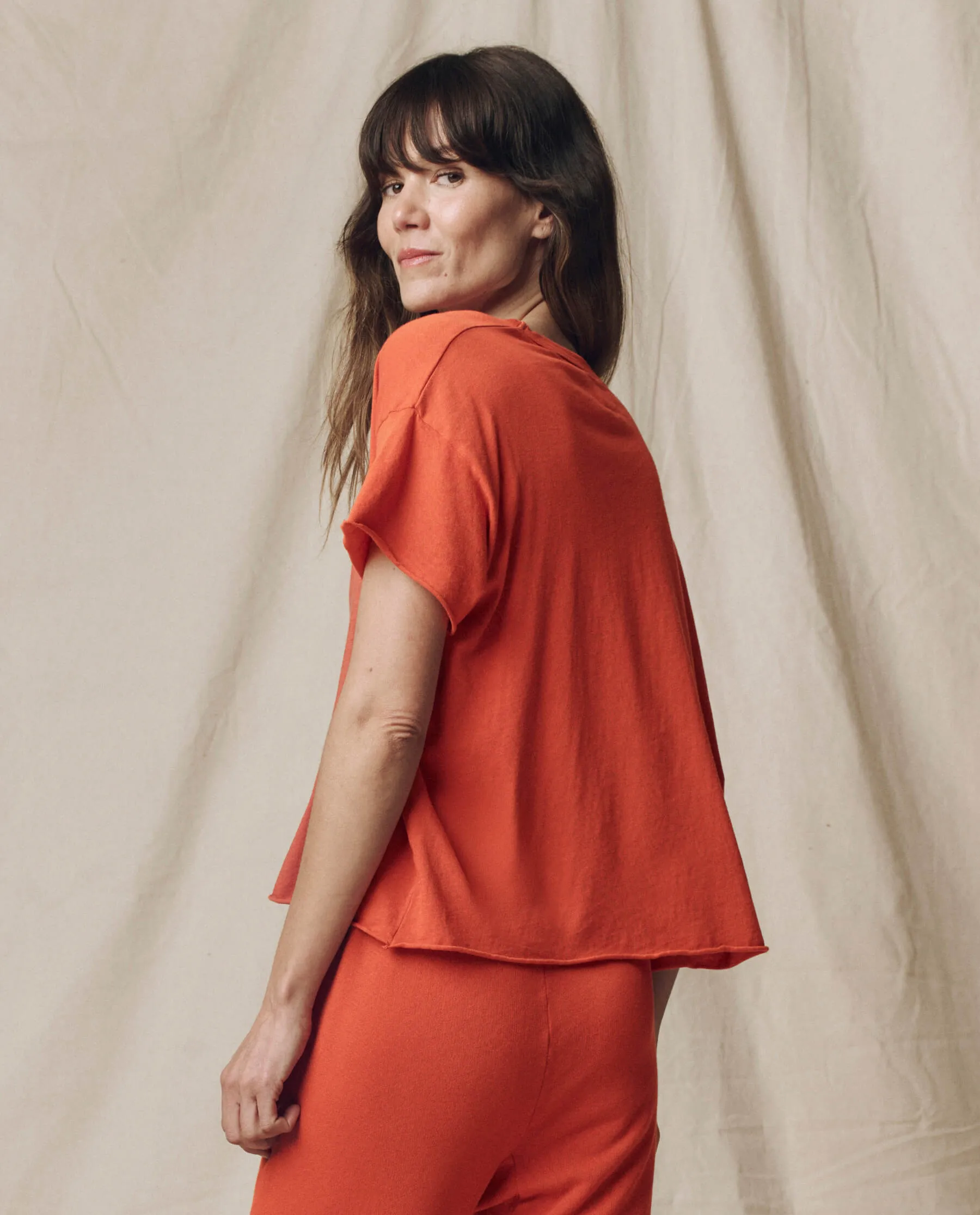 The Crop Tee. Solid -- Desert Clay sold by THE GREAT. product image thumbnail 2