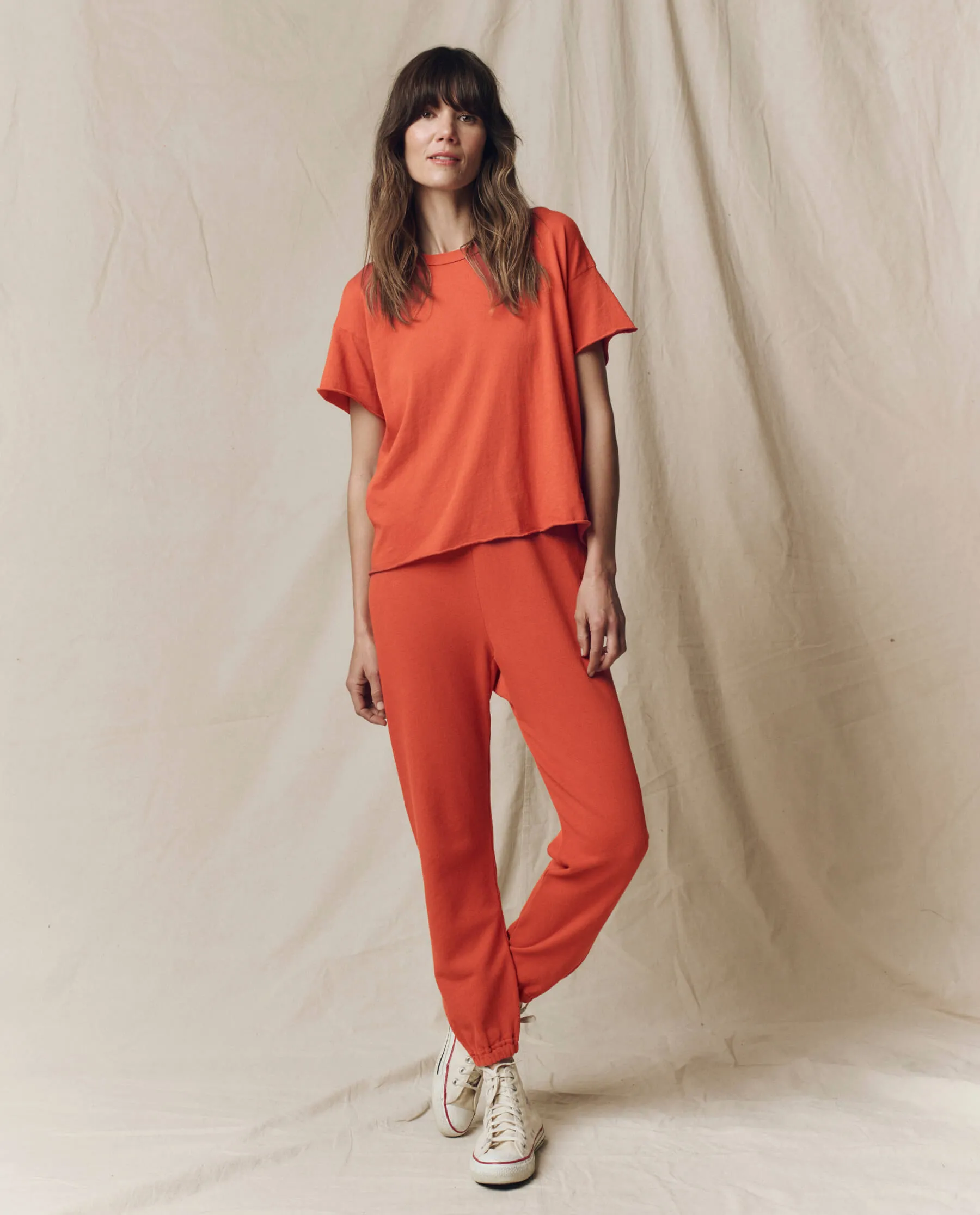 The Crop Tee. Solid -- Desert Clay sold by THE GREAT. product image thumbnail 4