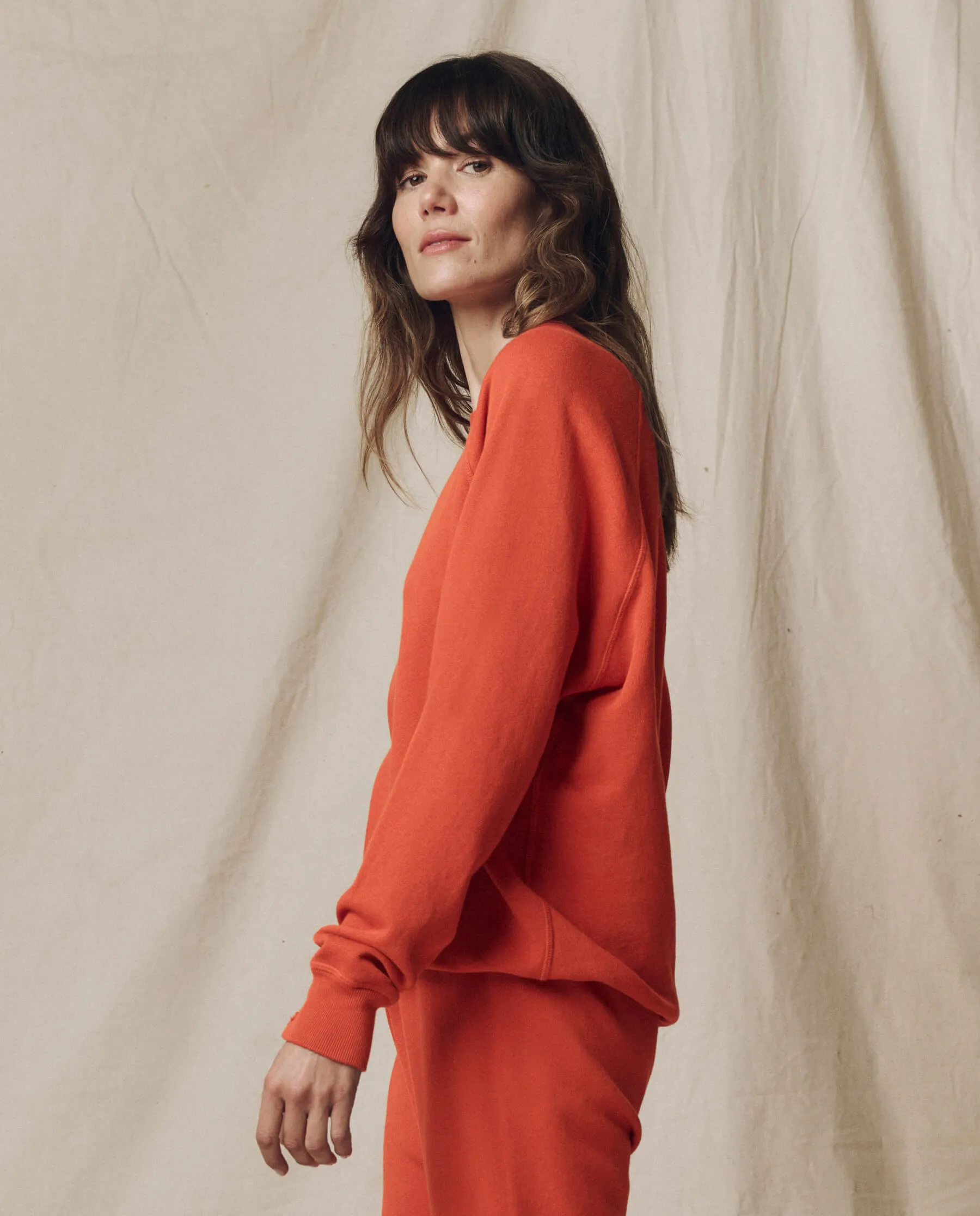 The College Sweatshirt. Solid -- Desert Clay sold by THE GREAT. product image thumbnail 3