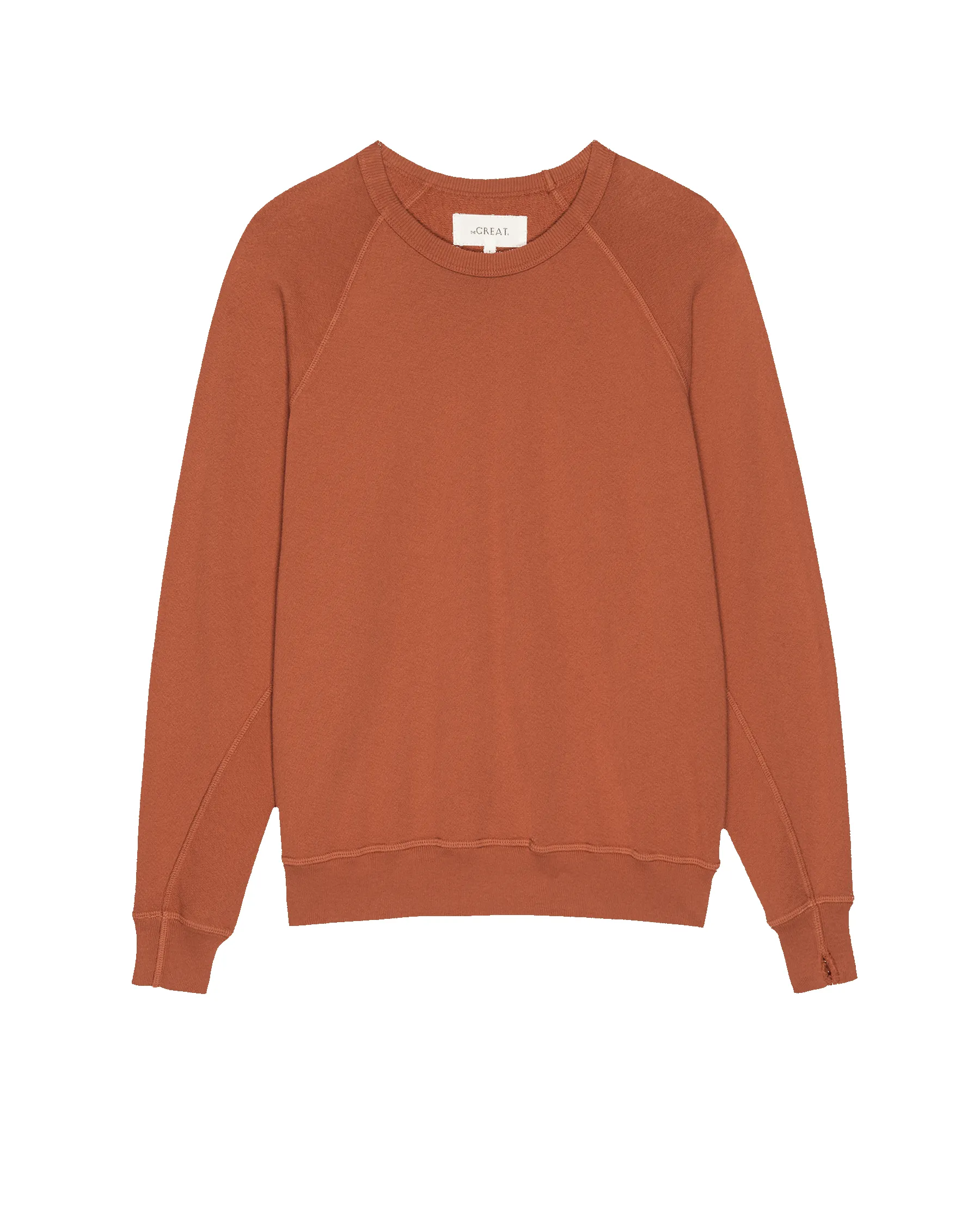 The College Sweatshirt. Solid -- Desert Clay sold by THE GREAT. product image thumbnail 5