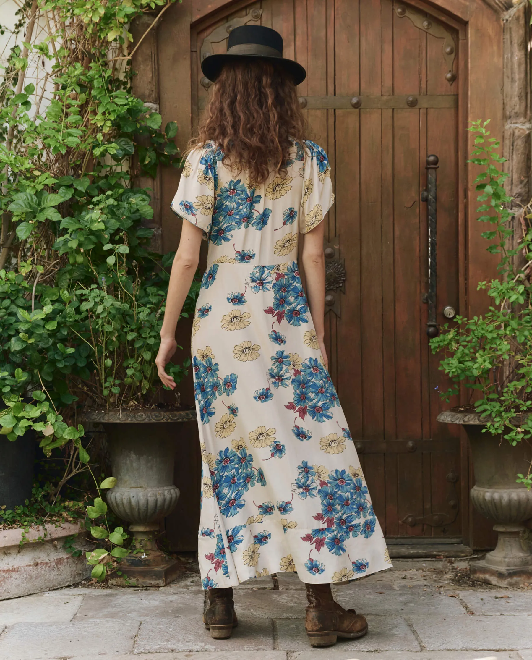 The Laurel Dress. -- Sungold Floral sold by THE GREAT. product image thumbnail 2