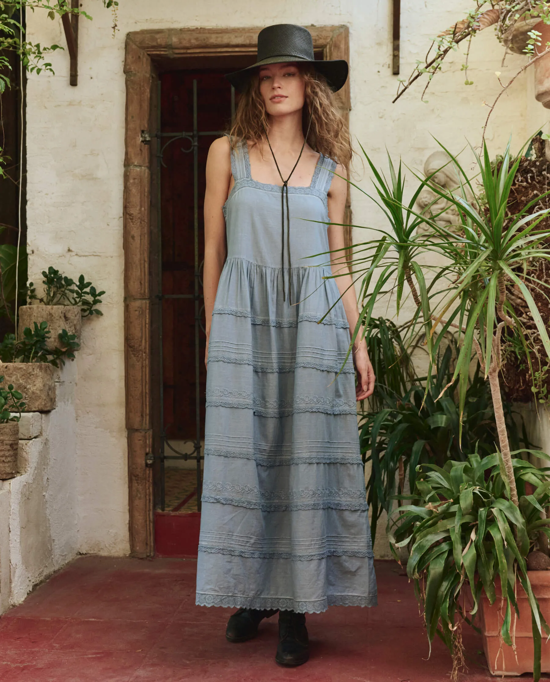 The Reverie Dress. -- Pale Blue sold by THE GREAT. product image thumbnail 4