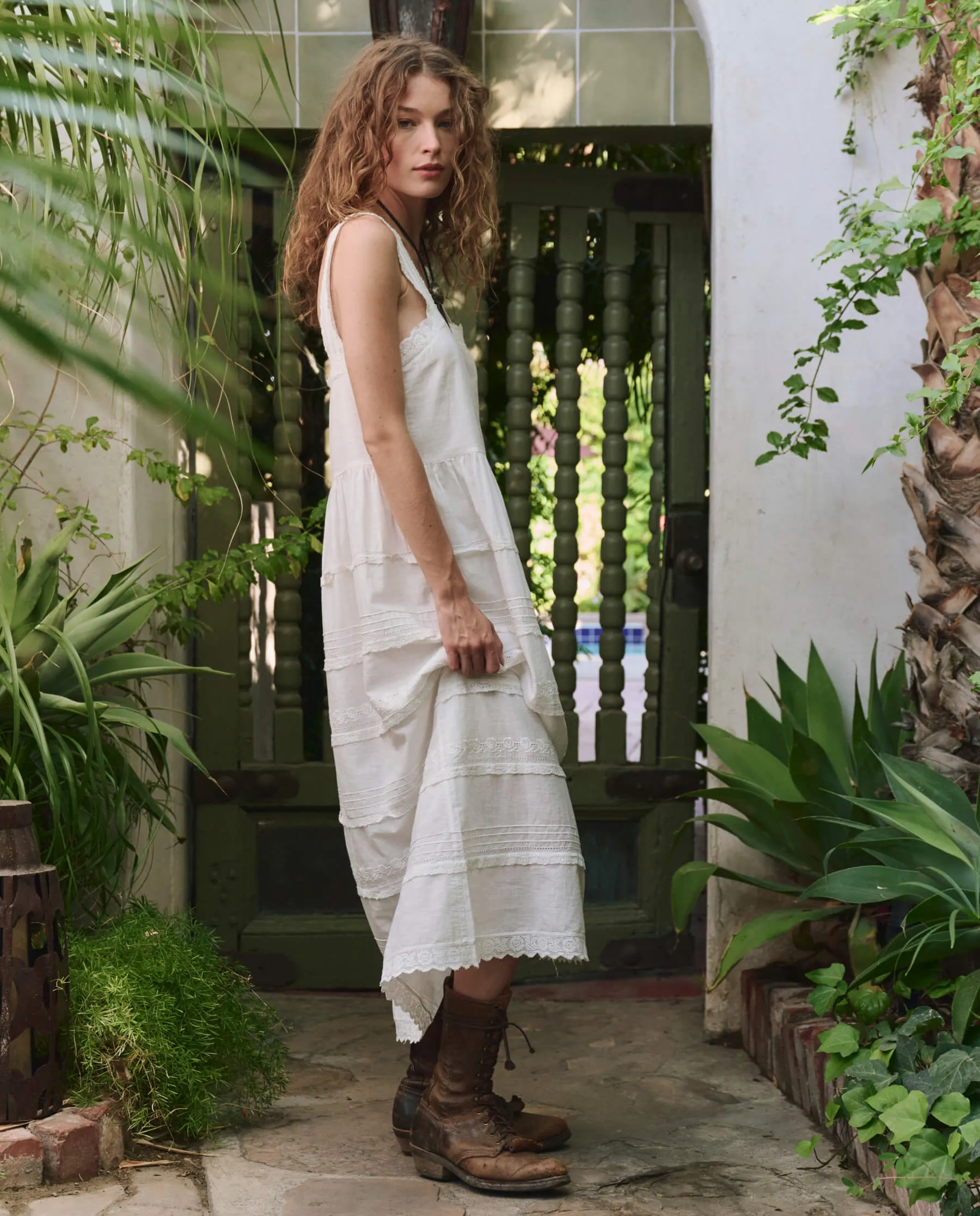 The Reverie Dress. -- White sold by THE GREAT. product image thumbnail 3