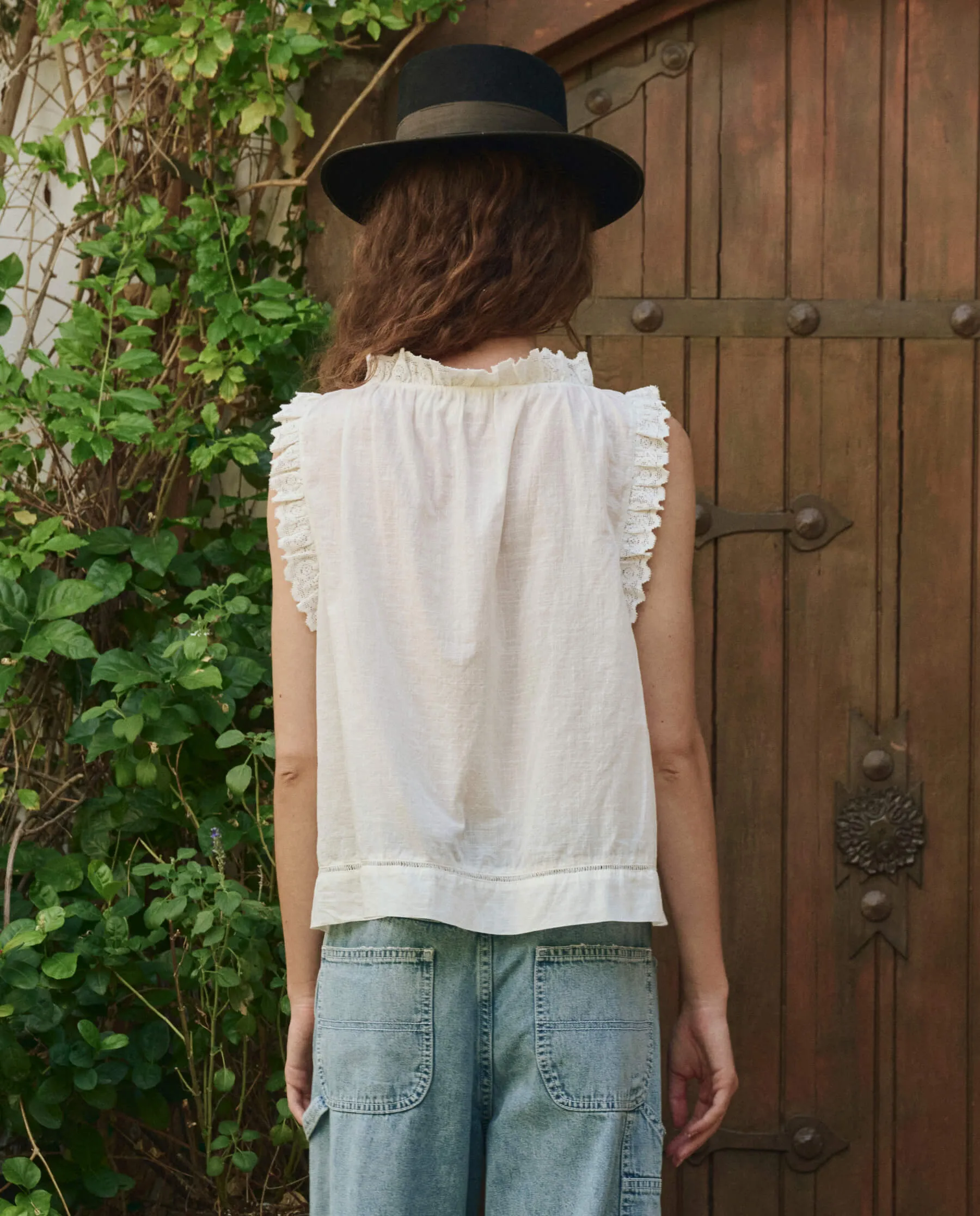 The Vignette Top. -- White sold by THE GREAT. product image thumbnail 2