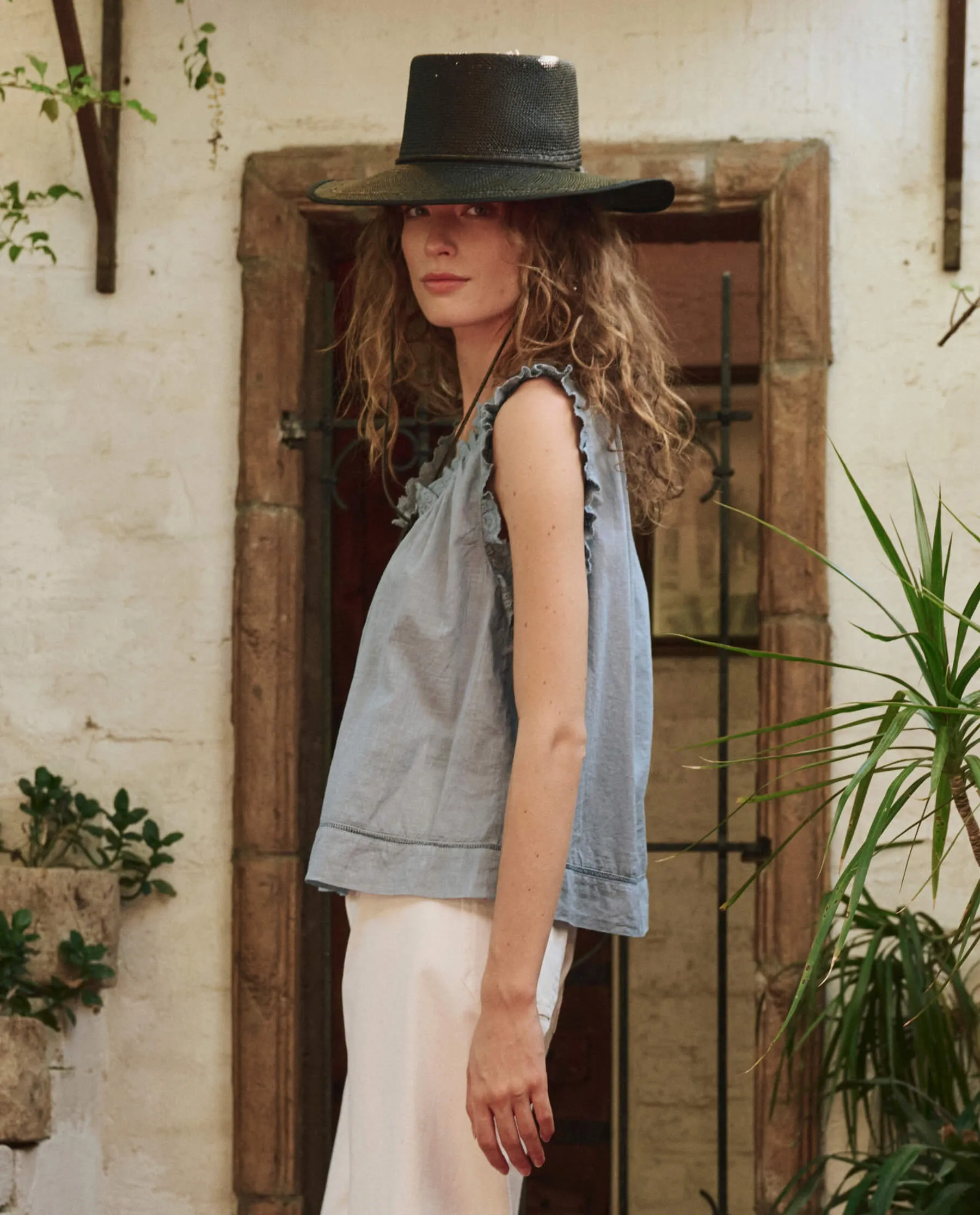 The Vignette Top. -- Pale Blue sold by THE GREAT. product image thumbnail 4