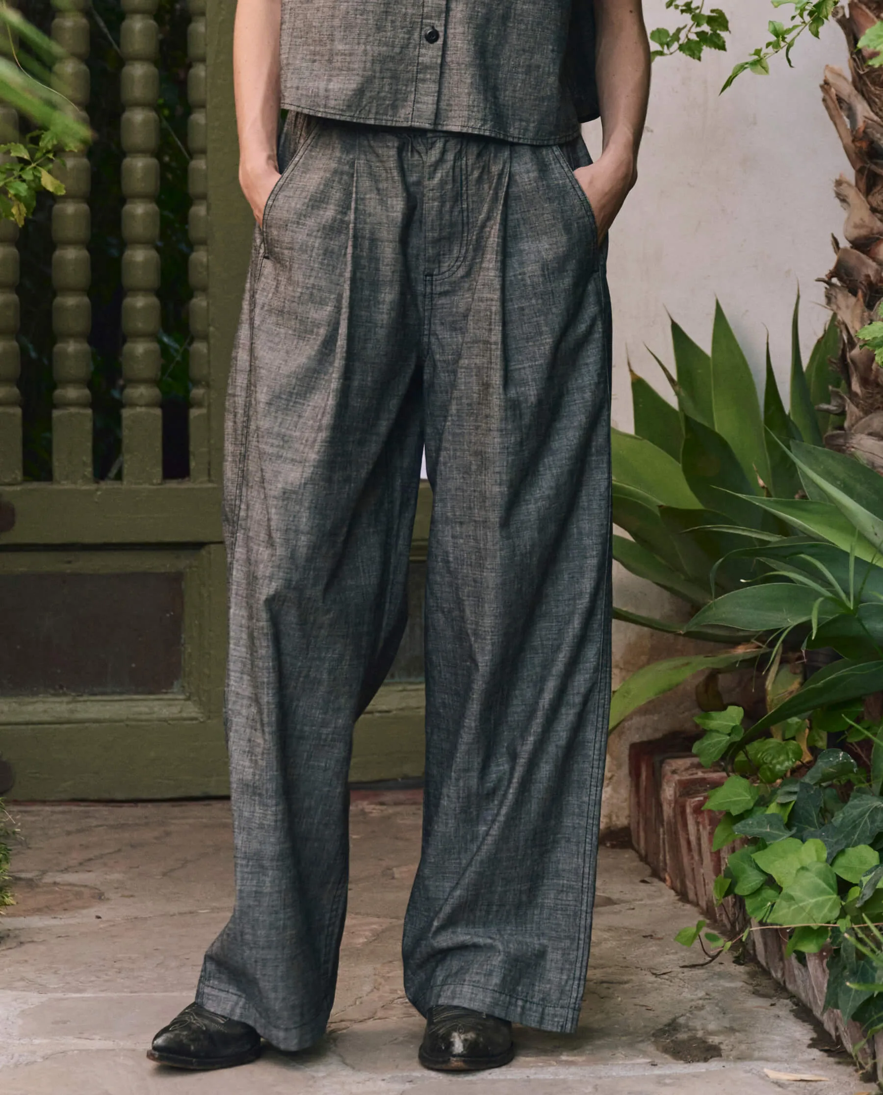 The Sawyer Pant. -- Smoke Wash sold by THE GREAT.