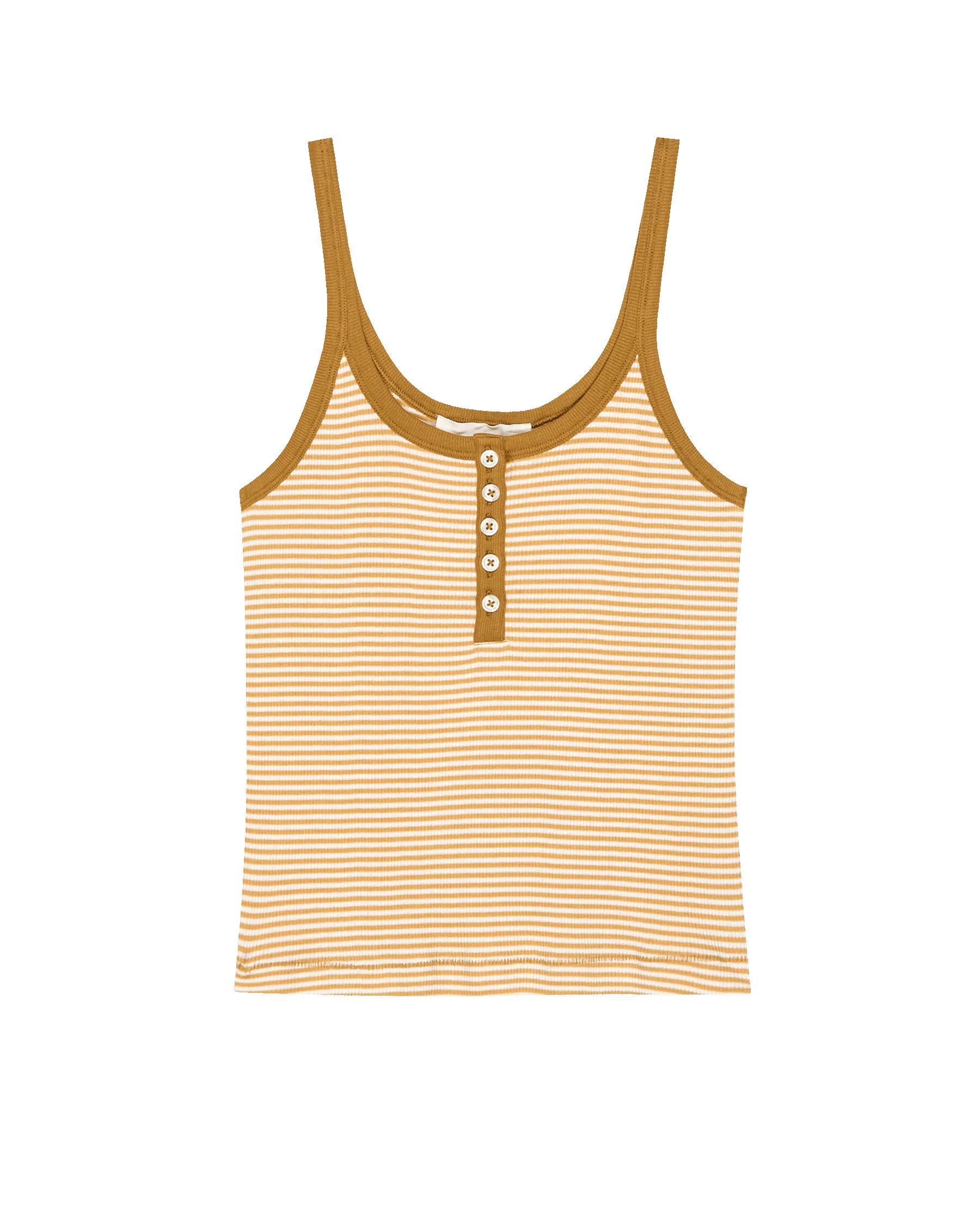 The Henley Slim Tank. -- Bronze Stripe sold by THE GREAT. product image thumbnail 5