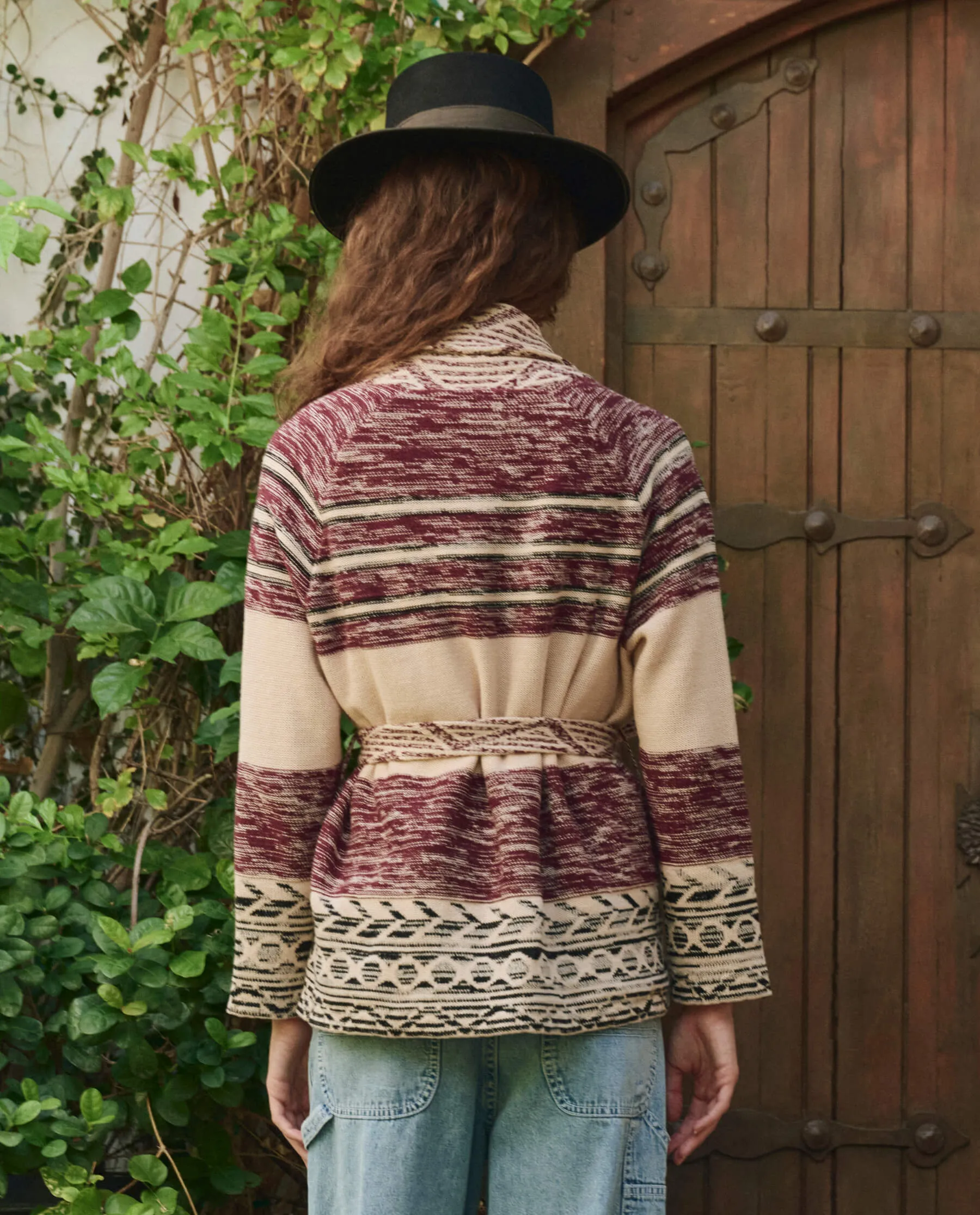 The Riding Cardigan. -- Rusted Red Multi sold by THE GREAT. product image thumbnail 2