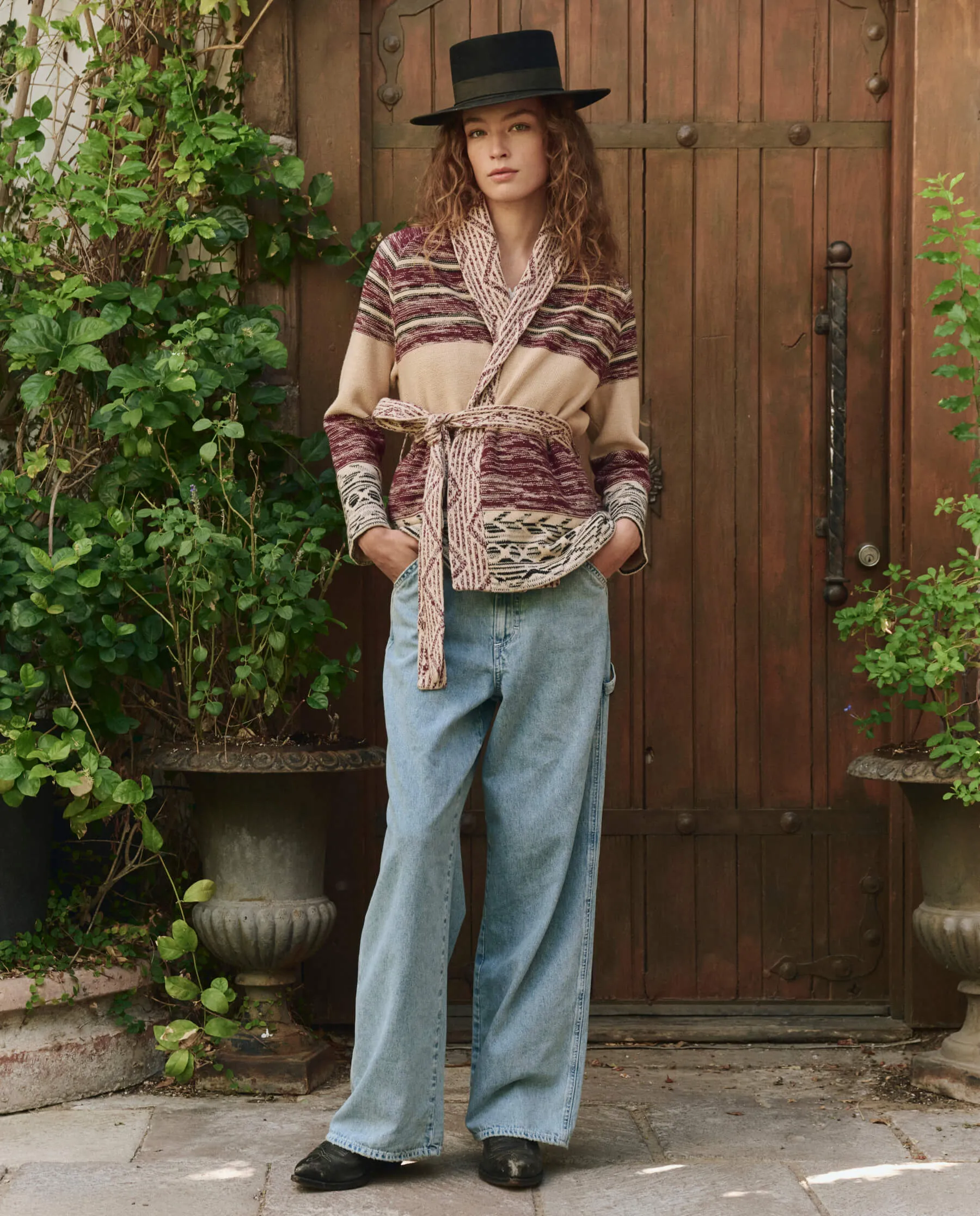 The Riding Cardigan. -- Rusted Red Multi sold by THE GREAT. product image thumbnail 4