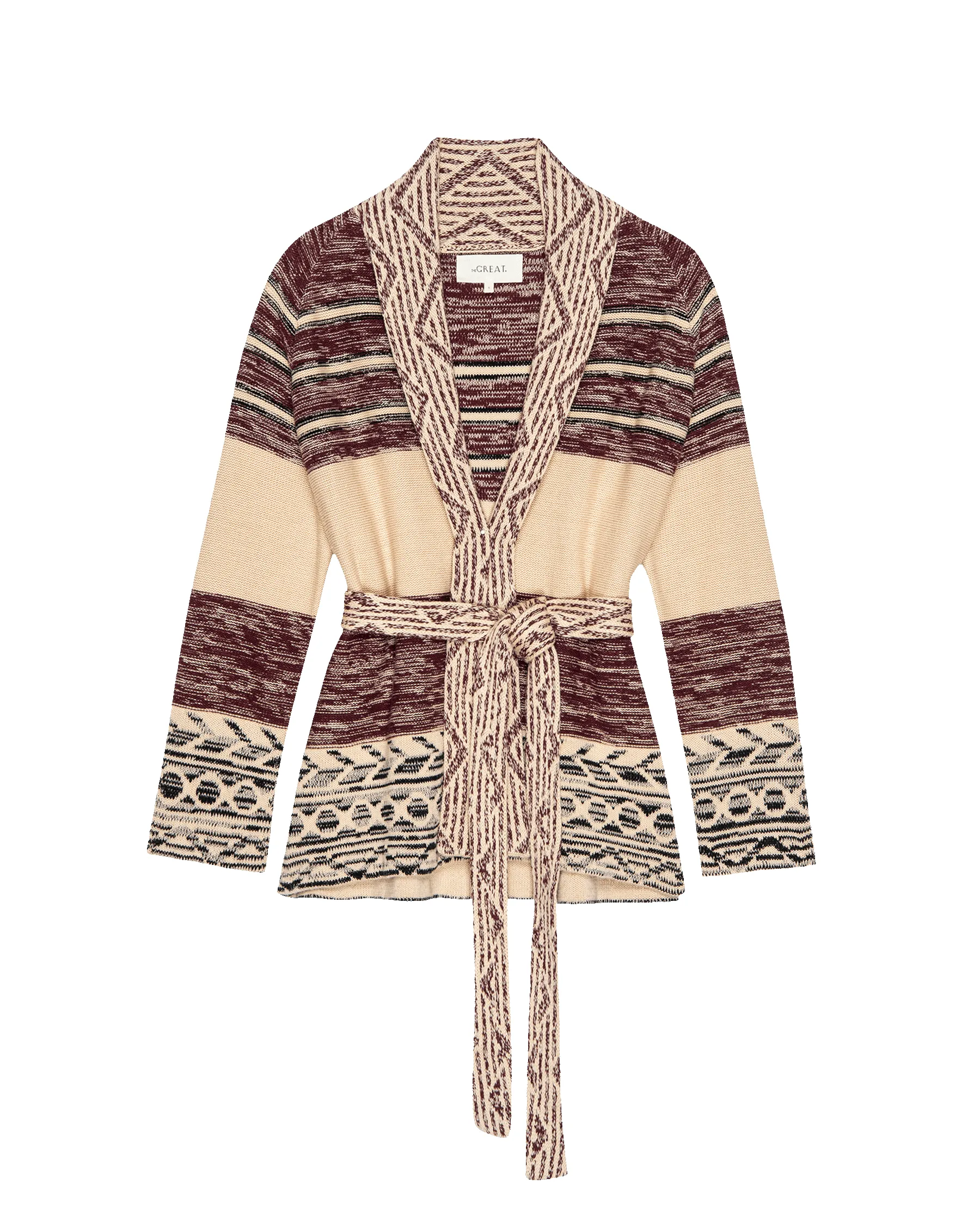 The Riding Cardigan. -- Rusted Red Multi sold by THE GREAT. product image thumbnail 5