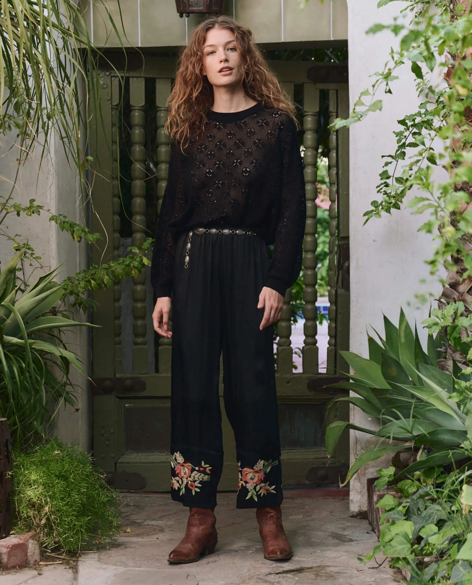 The Crochet Pullover. -- Black sold by THE GREAT. product image thumbnail 5