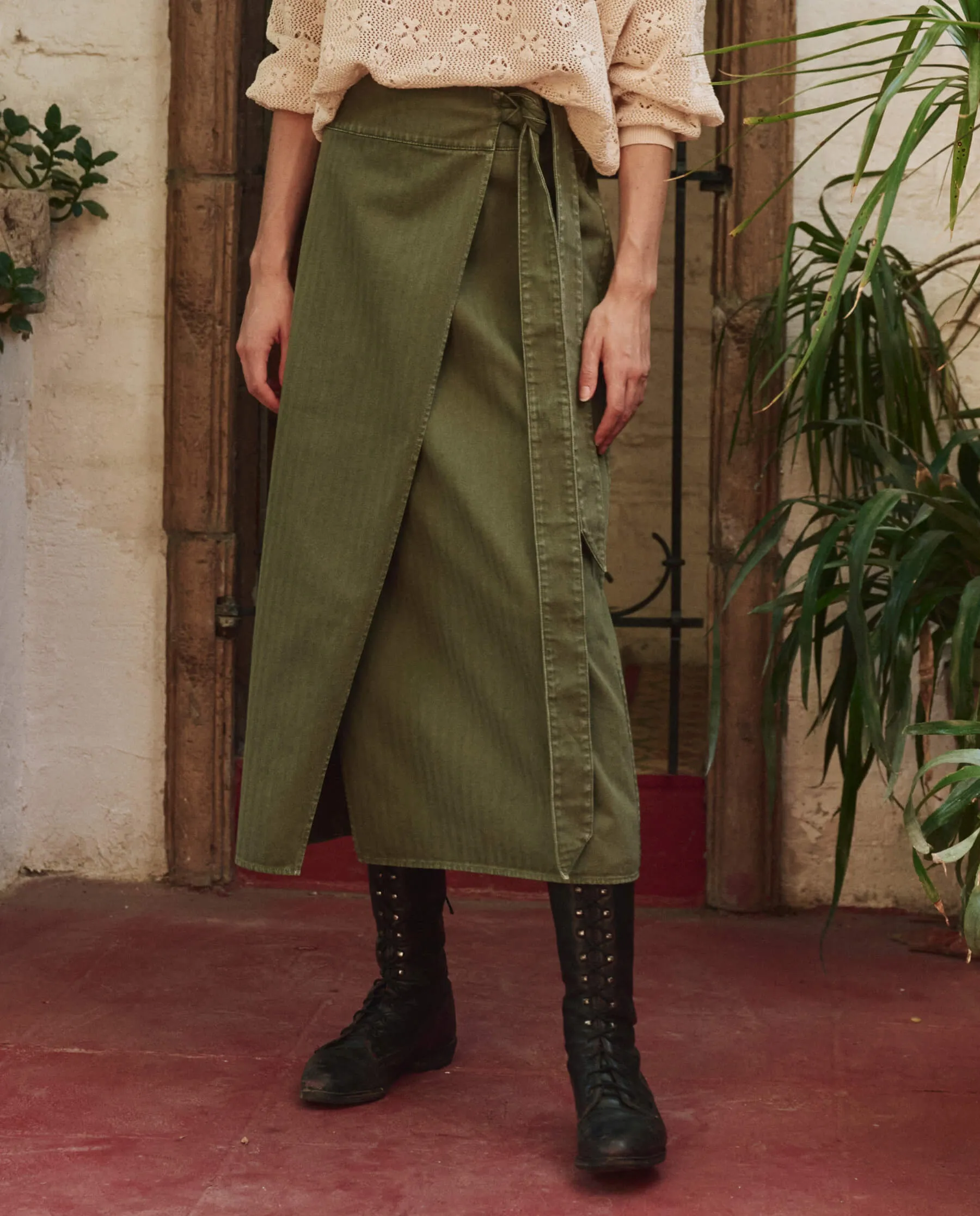 The Wrap Skirt. -- Classic Army sold by THE GREAT. product image thumbnail 2