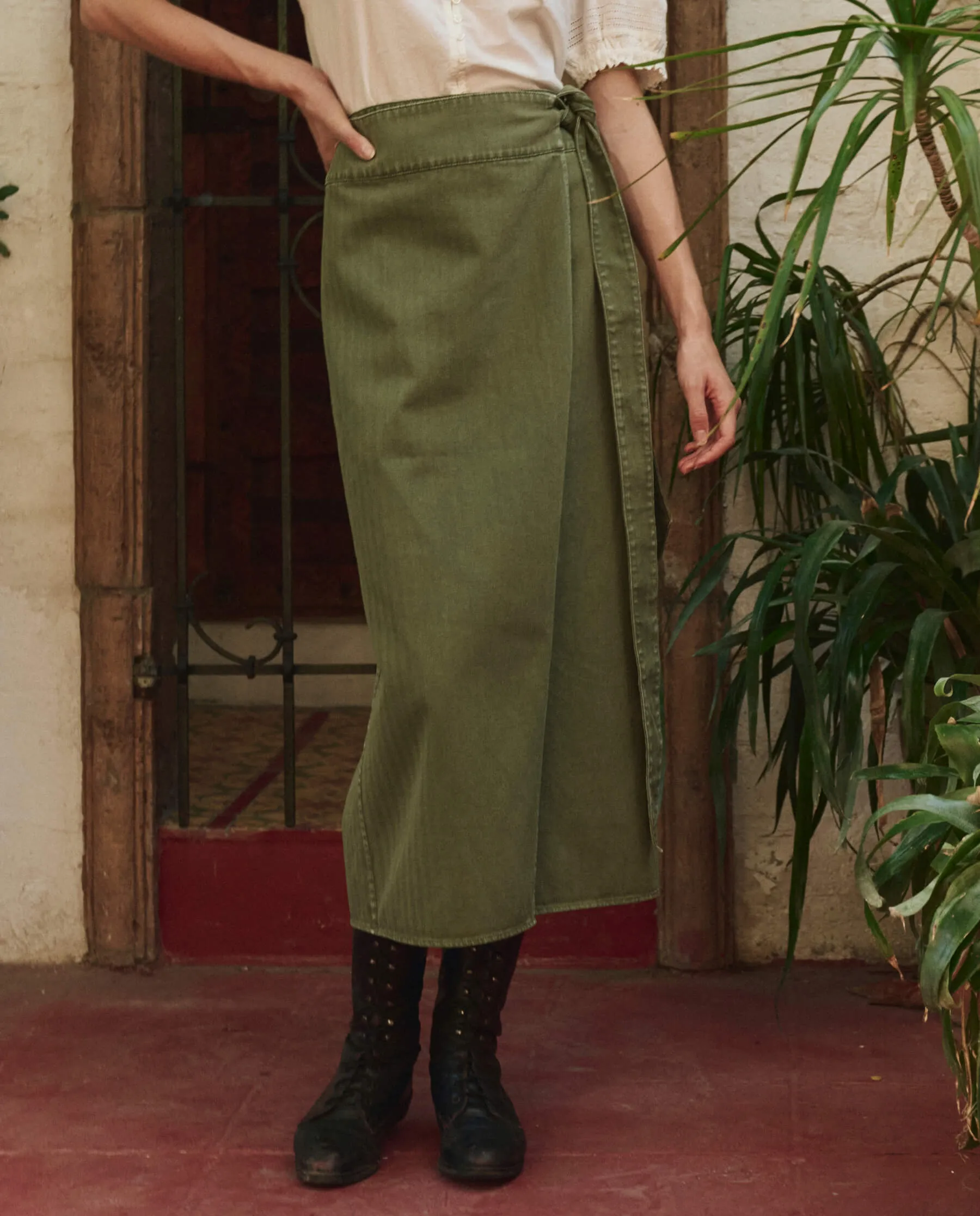 The Wrap Skirt. -- Classic Army sold by THE GREAT.