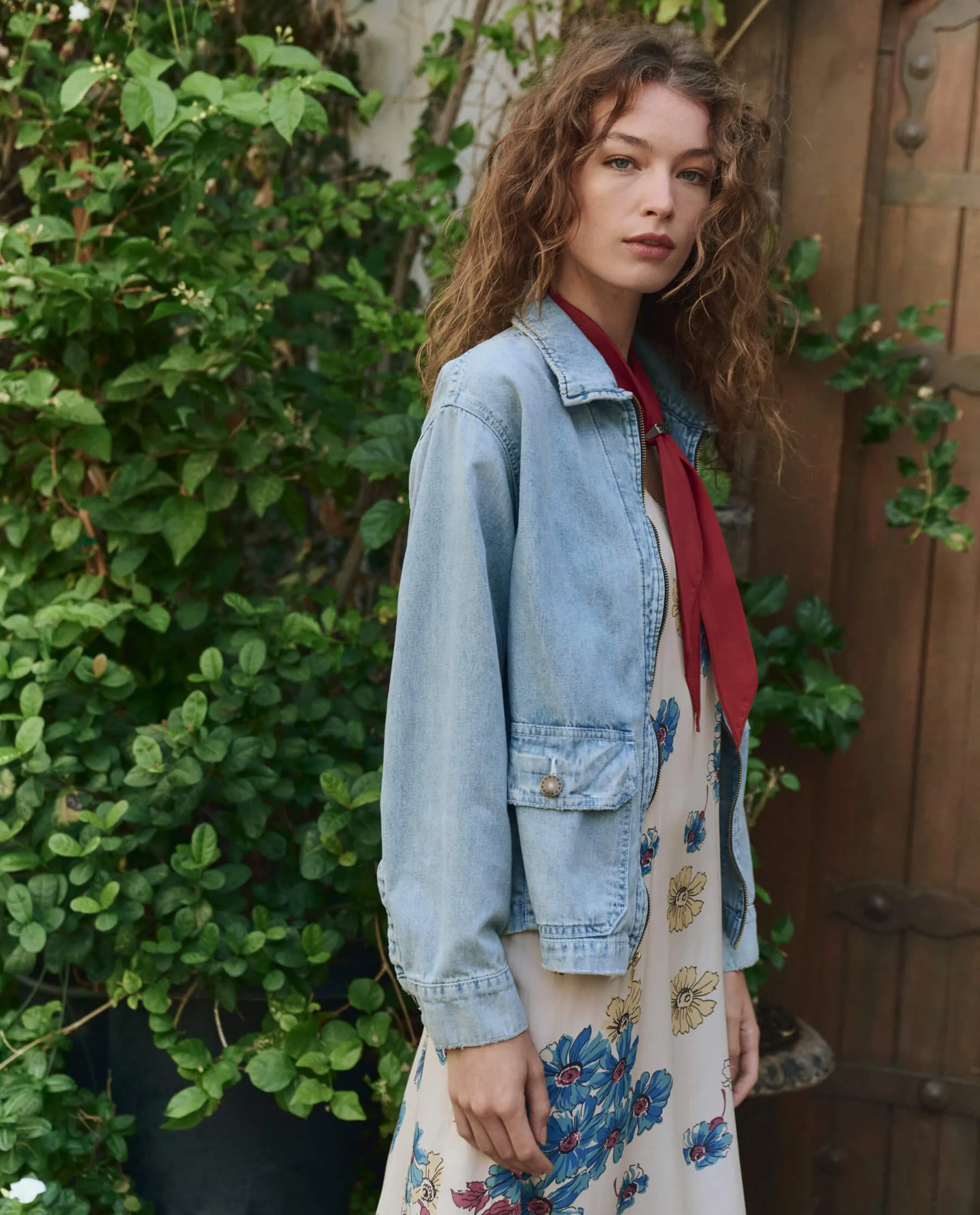 The Zip Front Chore Jacket. -- Dakota Wash sold by THE GREAT. product image thumbnail 3