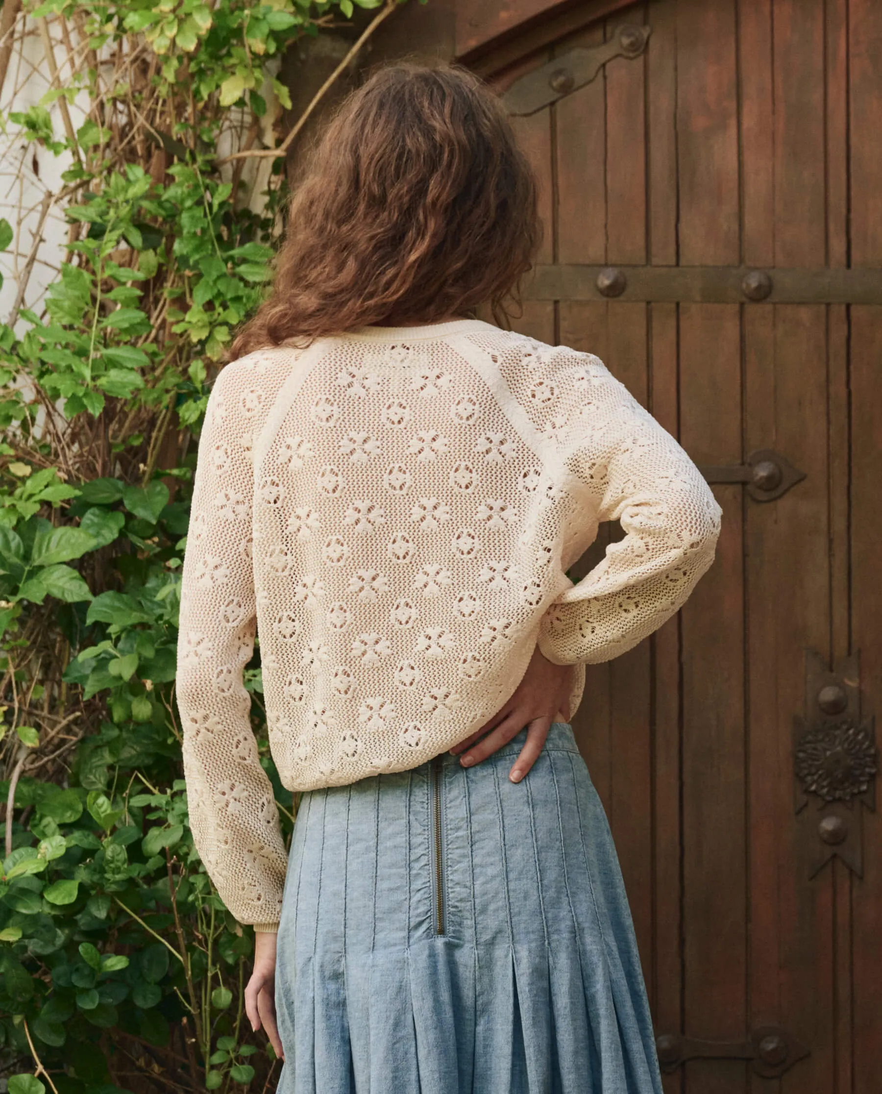The Crochet Cardigan. -- Natural sold by THE GREAT. product image thumbnail 2