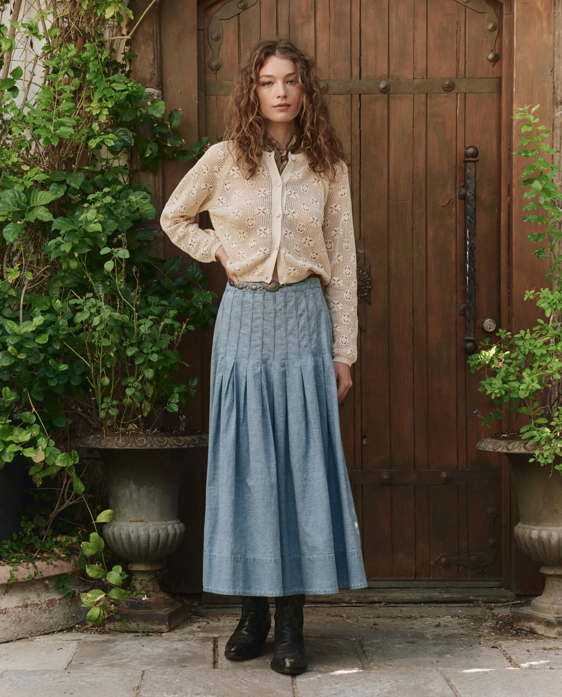 The Crochet Cardigan. -- Natural sold by THE GREAT. product image thumbnail 4