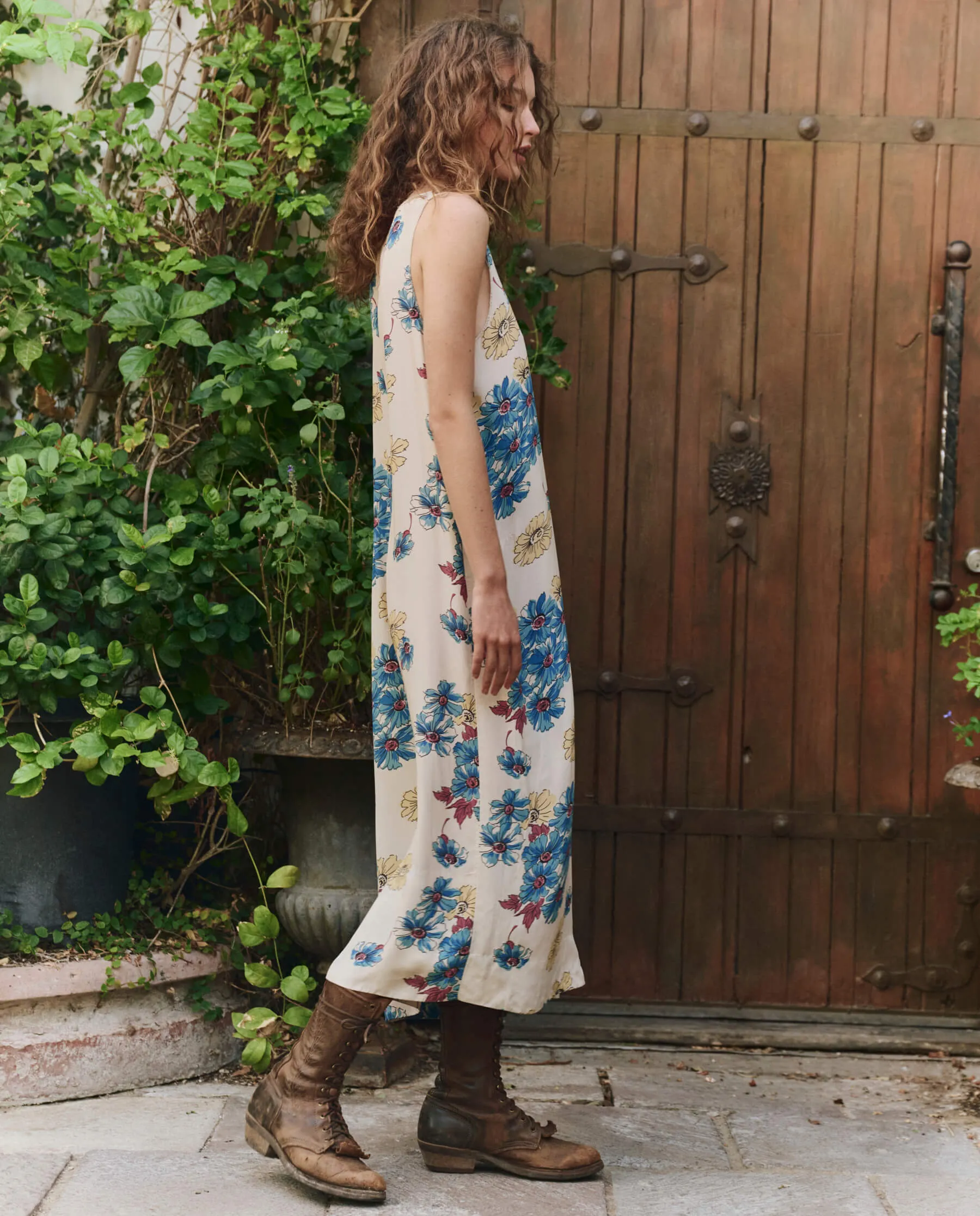 The Windward Dress. -- Sungold Floral sold by THE GREAT. product image thumbnail 3