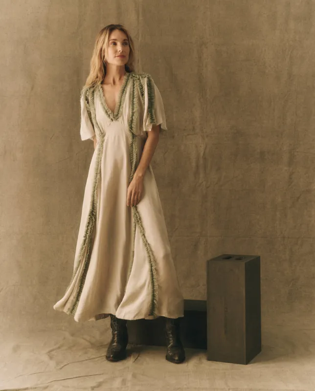 The Dancehall Dress. -- Silver with Icy Blue sold by THE GREAT.