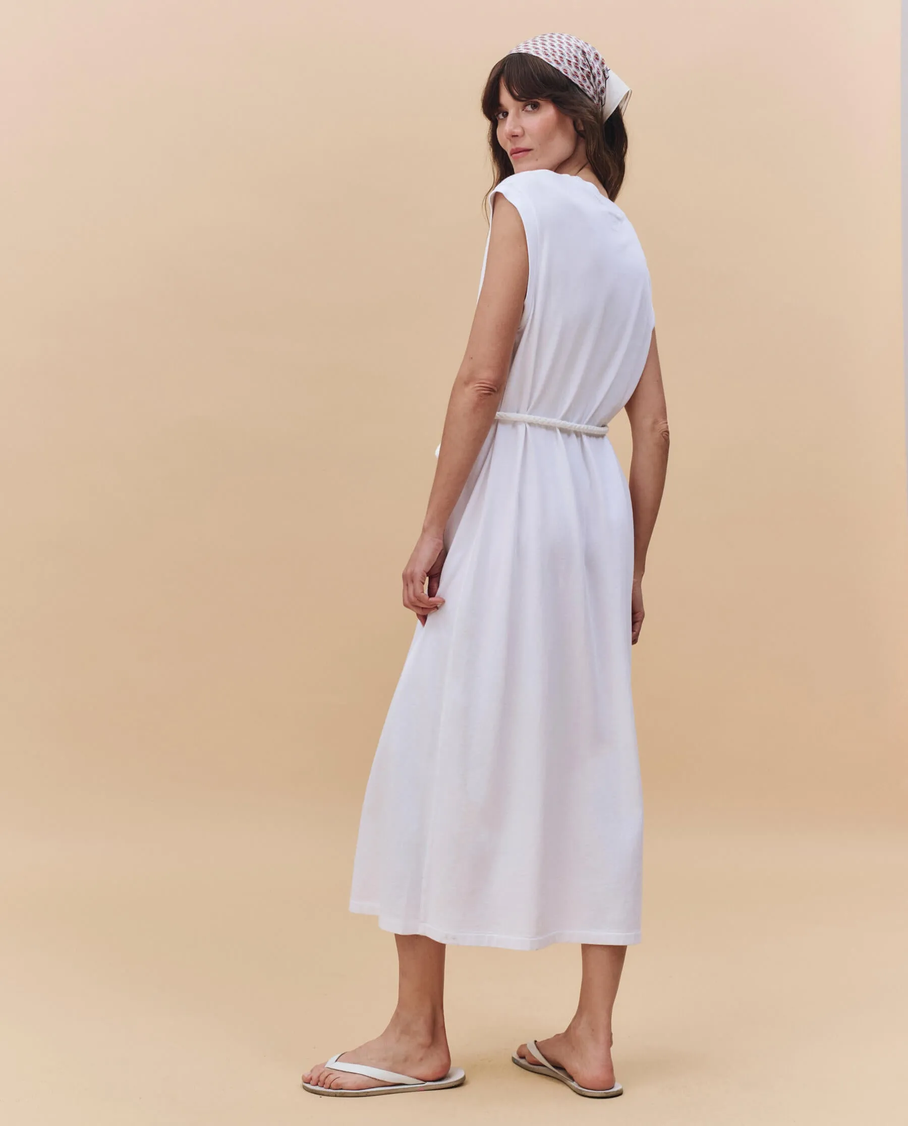 The Square Tee Dress. -- True White sold by THE GREAT. product image thumbnail 2