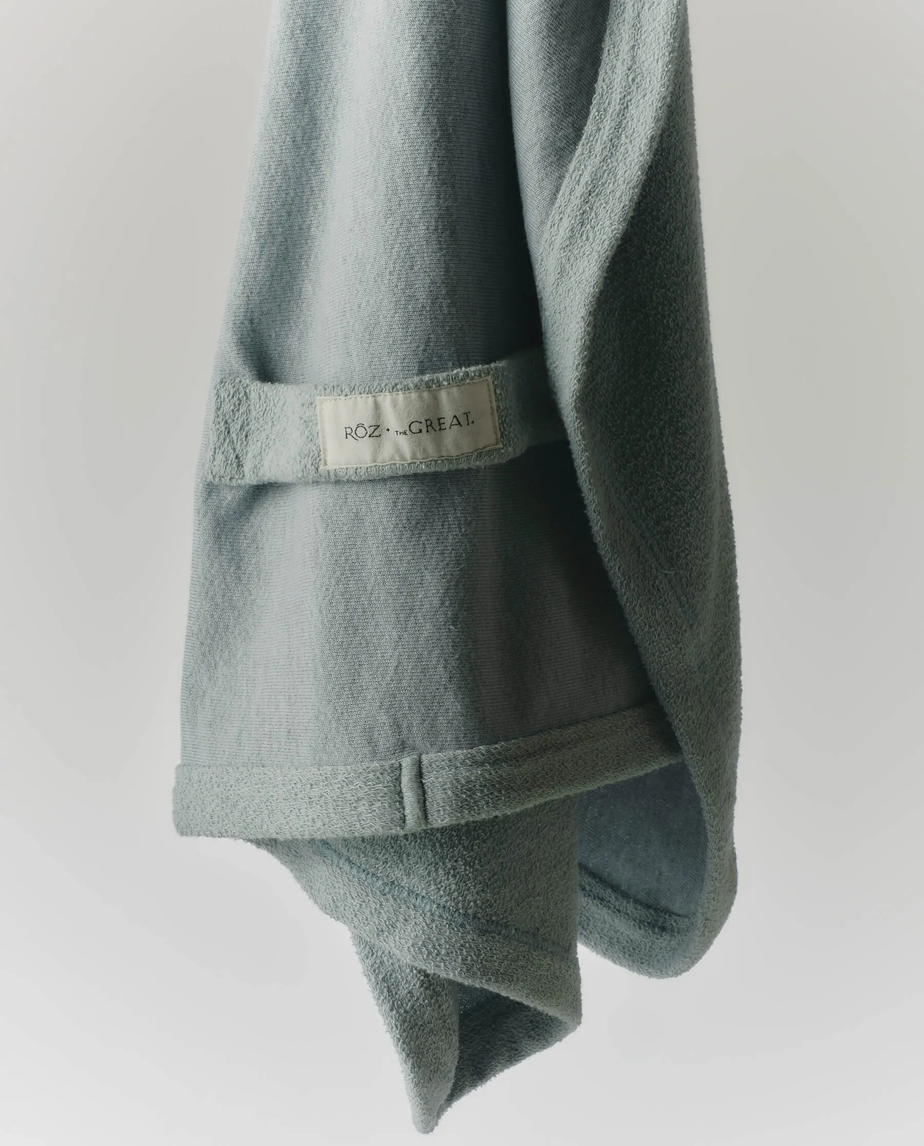 RŌZ + The GREAT The Sweatshirt Hair Towel. -- Seaglass sold by THE GREAT. product image thumbnail 4