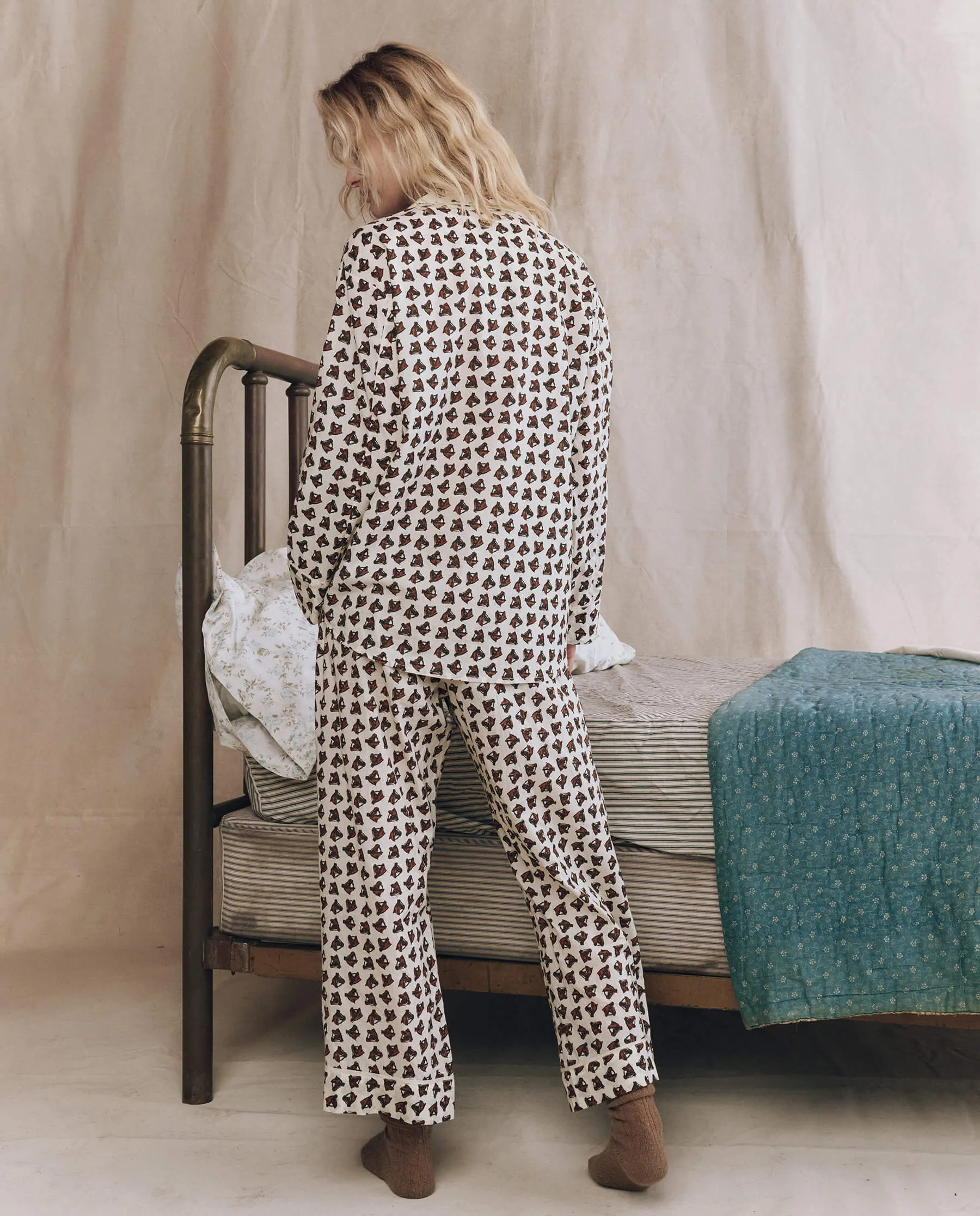 The Easy Sleep Pant. -- Cream Horse Medallion Print sold by THE GREAT. product image thumbnail 2