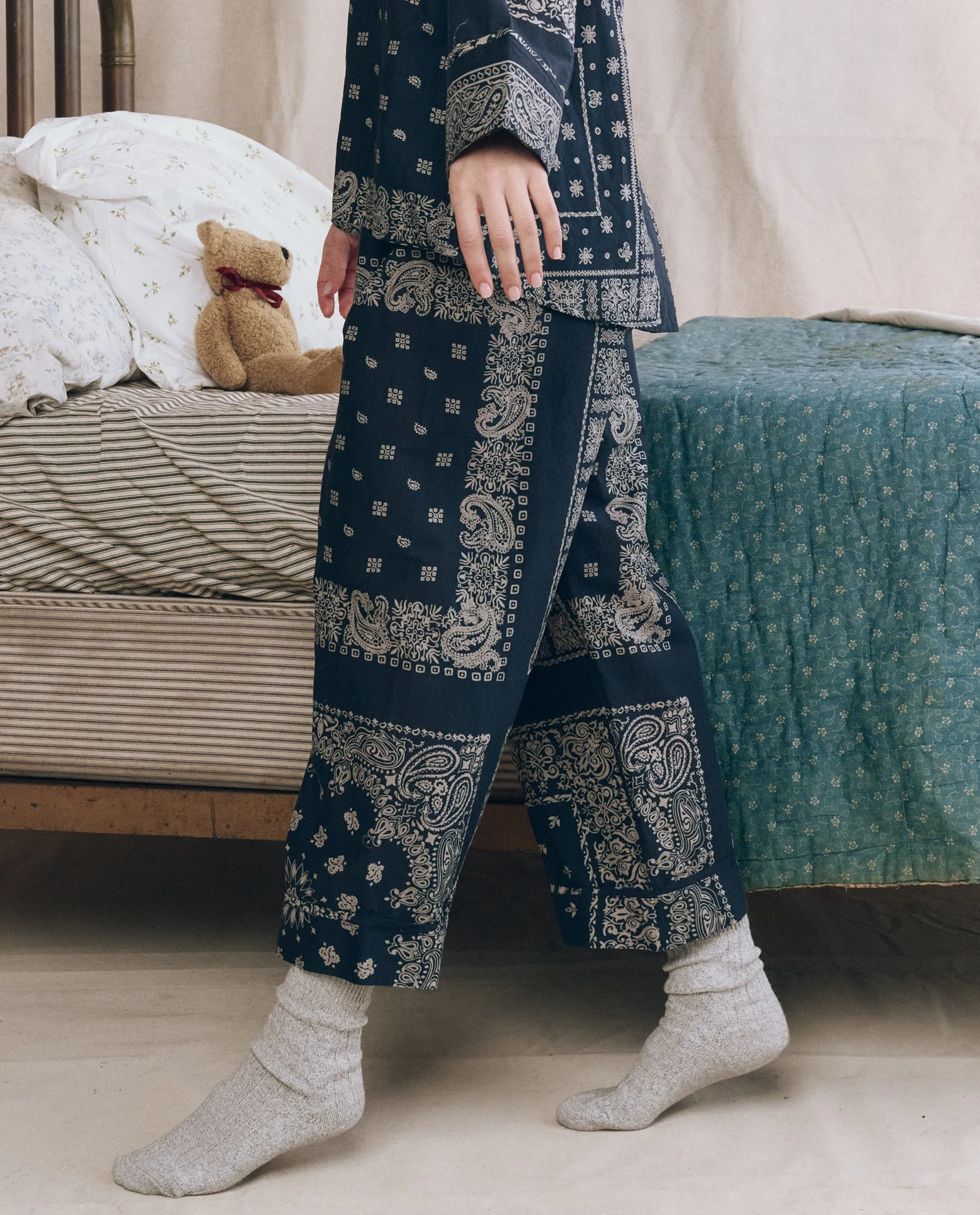 The Easy Sleep Pant. -- Bandana Patchwork sold by THE GREAT. product image thumbnail 4