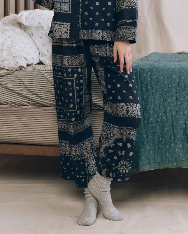 The Easy Sleep Pant. -- Bandana Patchwork sold by THE GREAT.