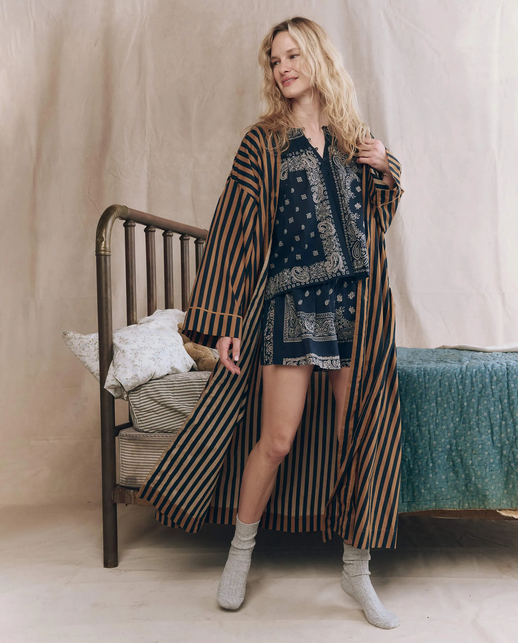 The Robe. -- Club Stripe sold by THE GREAT.