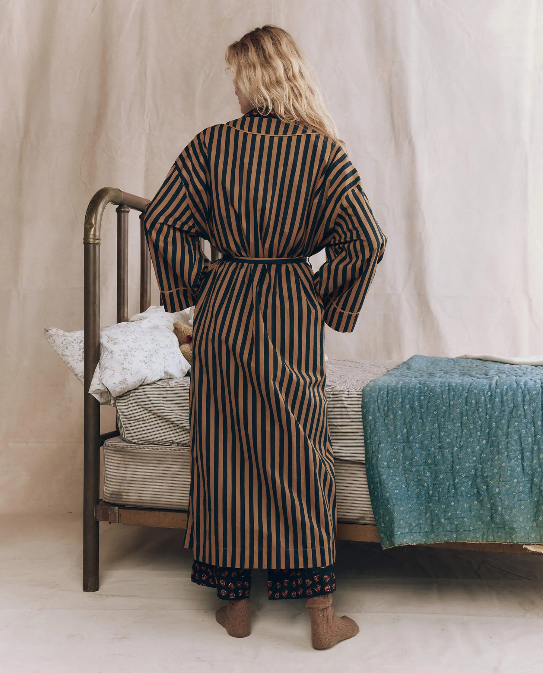 The Robe. -- Club Stripe sold by THE GREAT. product image thumbnail 4