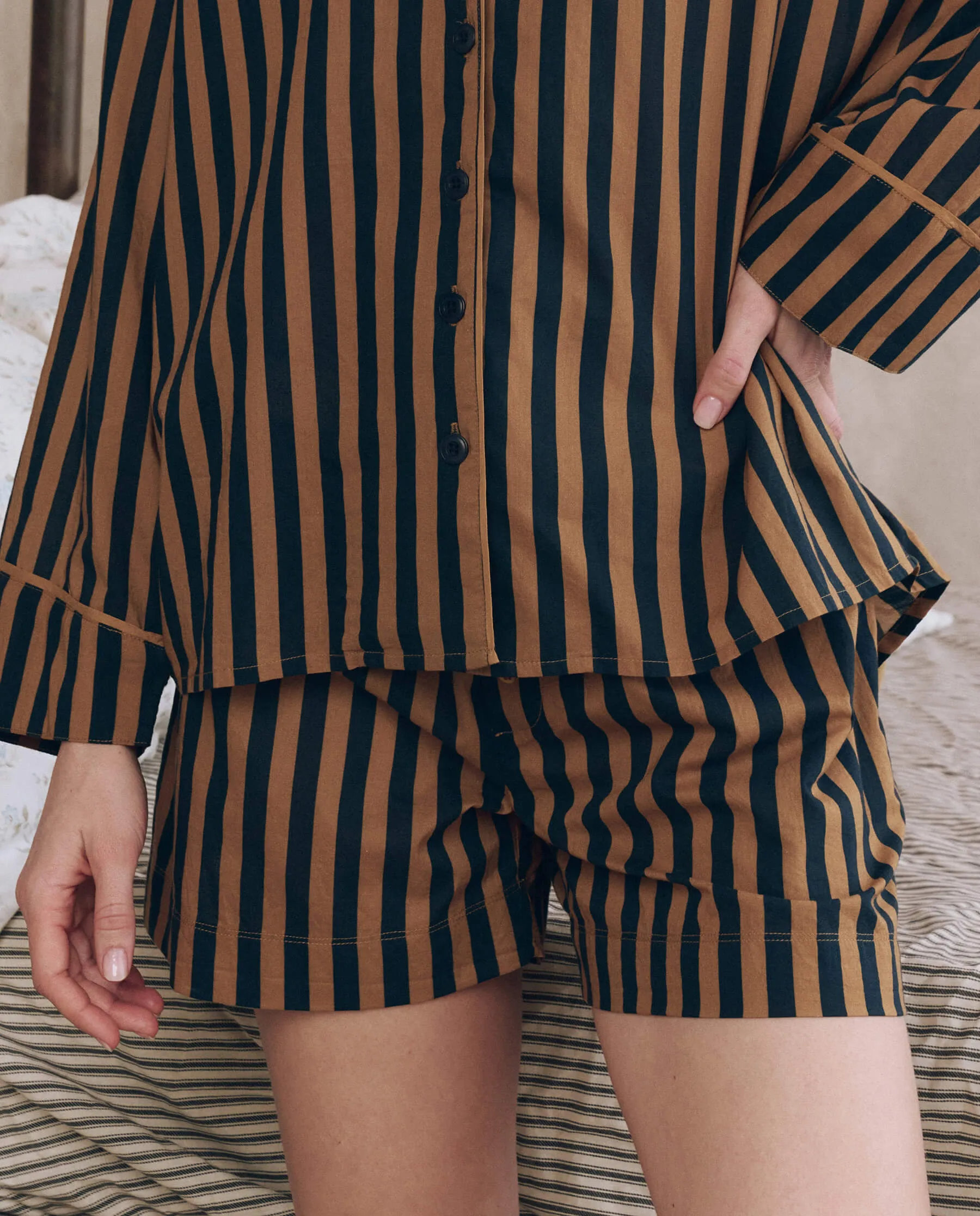 The Sleep Boxer Short. -- Club Stripe sold by THE GREAT. product image thumbnail 5