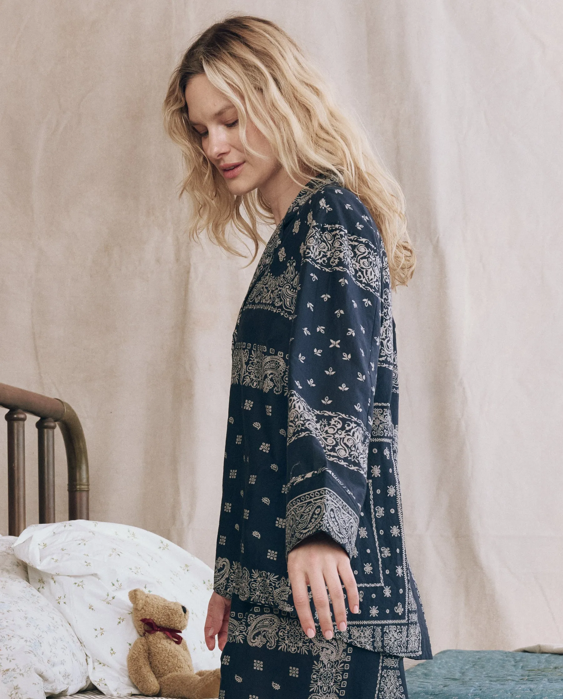 The Pajama Shirt. -- Bandana Patchwork sold by THE GREAT. product image thumbnail 4