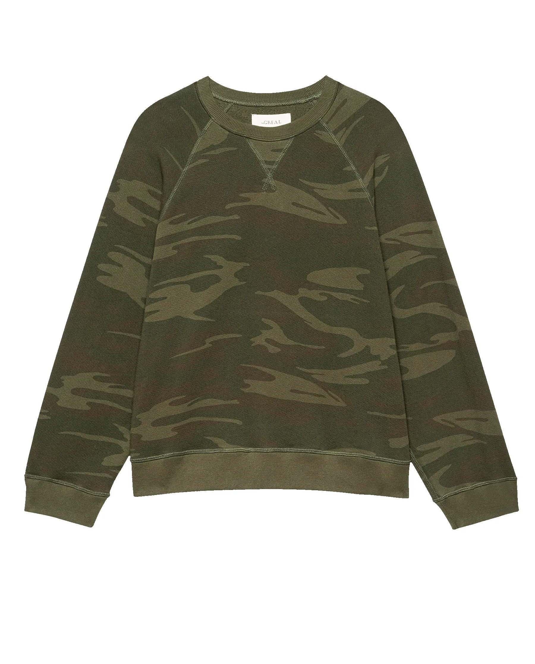 The Slouch Sweatshirt. Novelty -- Forest Camo sold by THE GREAT. product image thumbnail 5