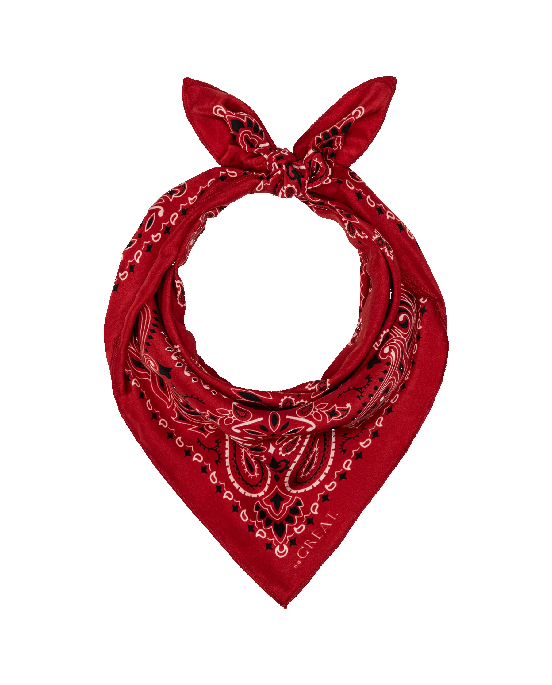 The Silk Bandana. -- True Red sold by THE GREAT. product image thumbnail 4