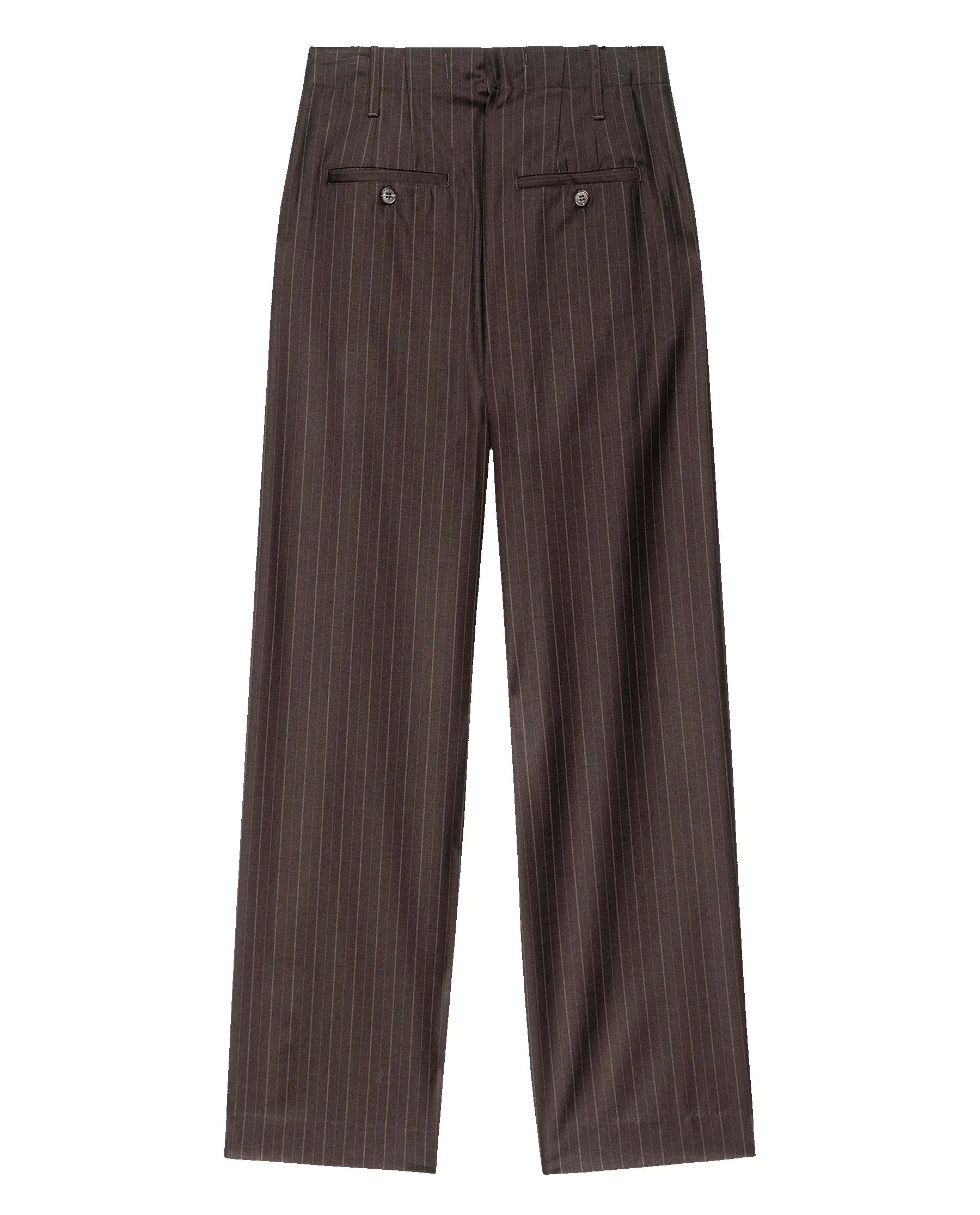 The Menswear Trouser. -- Chocolate Stripe sold by THE GREAT. product image thumbnail 5