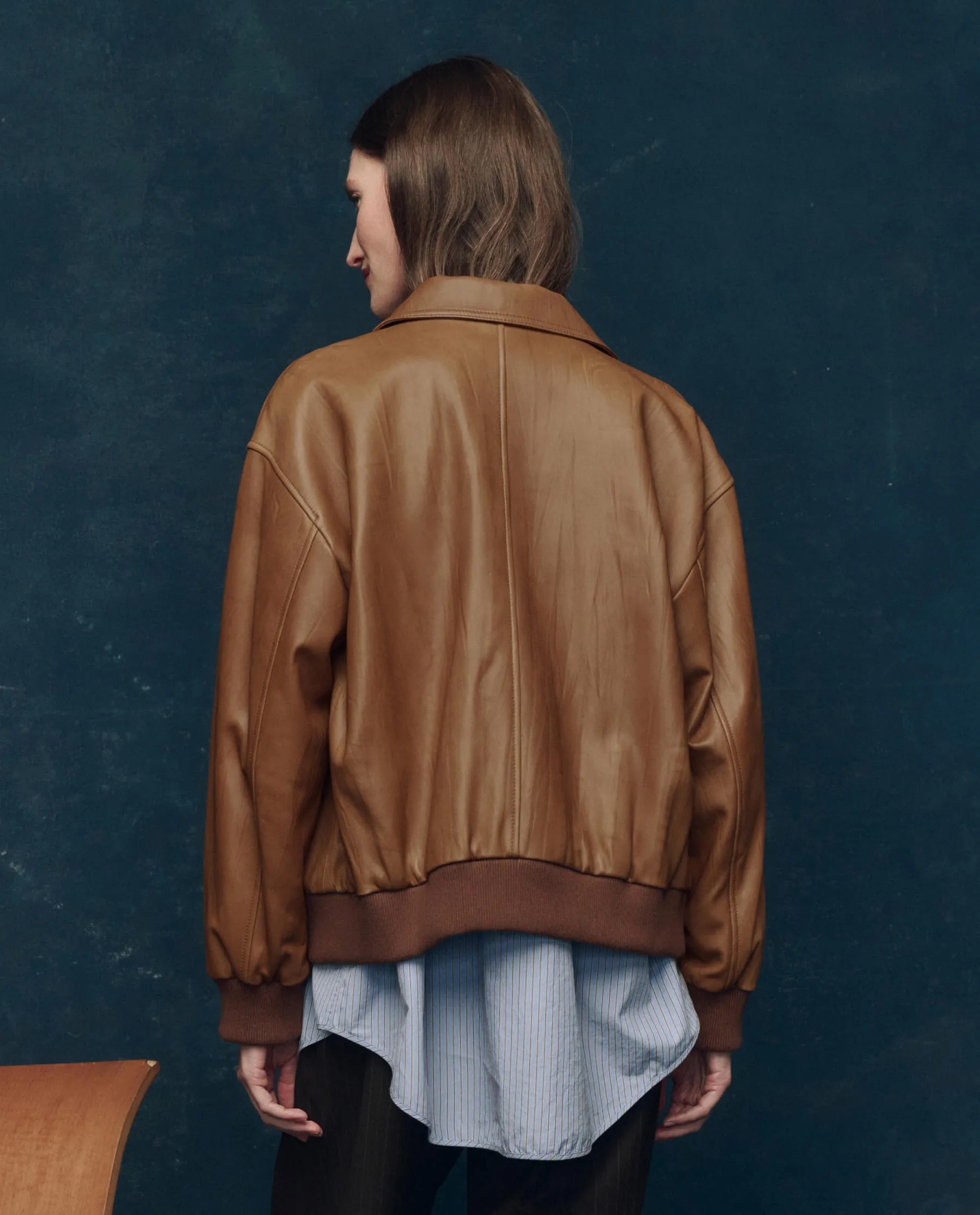 The Flight Jacket. -- Saddle Brown sold by THE GREAT. product image thumbnail 2
