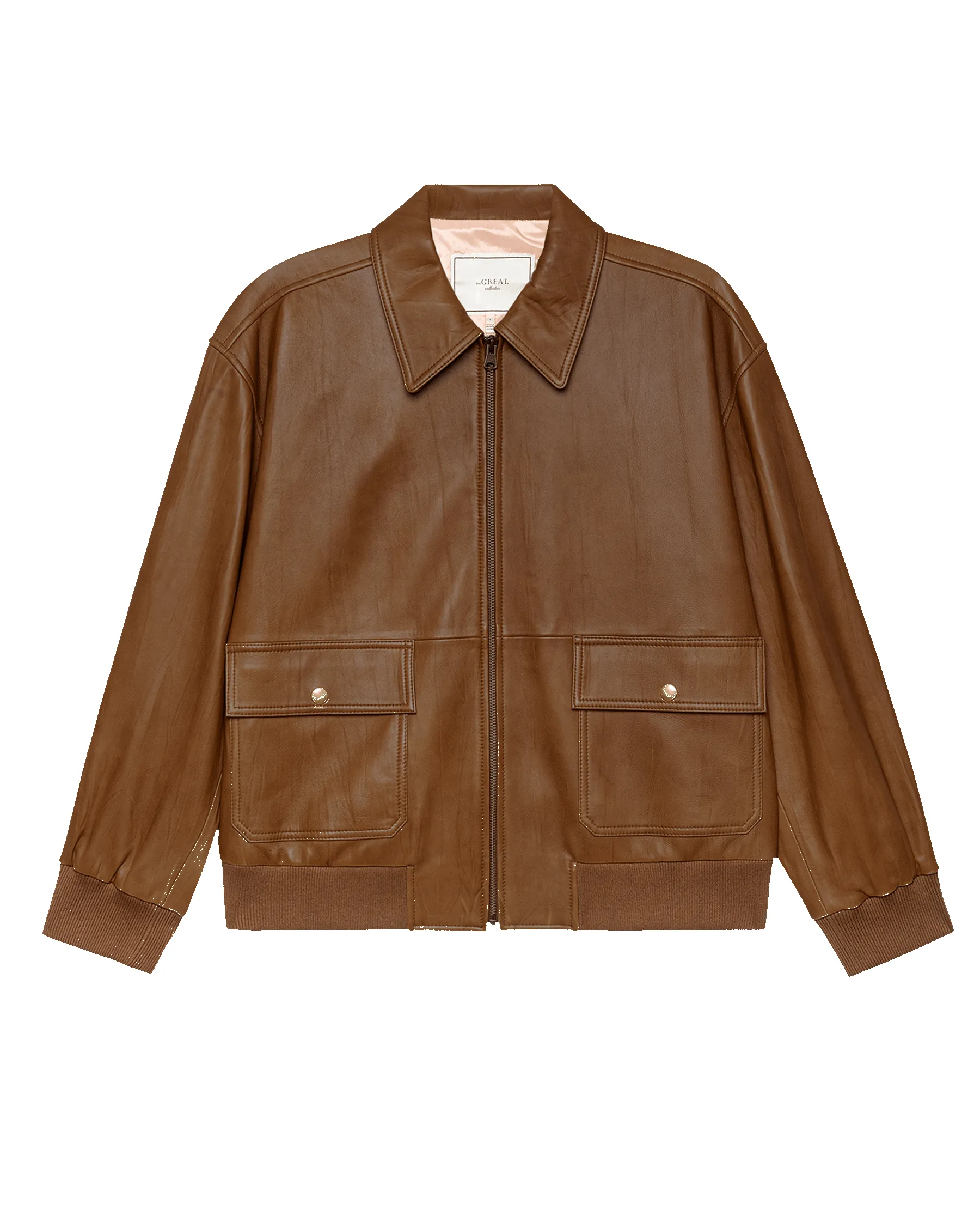 The Flight Jacket. -- Saddle Brown sold by THE GREAT. product image thumbnail 5