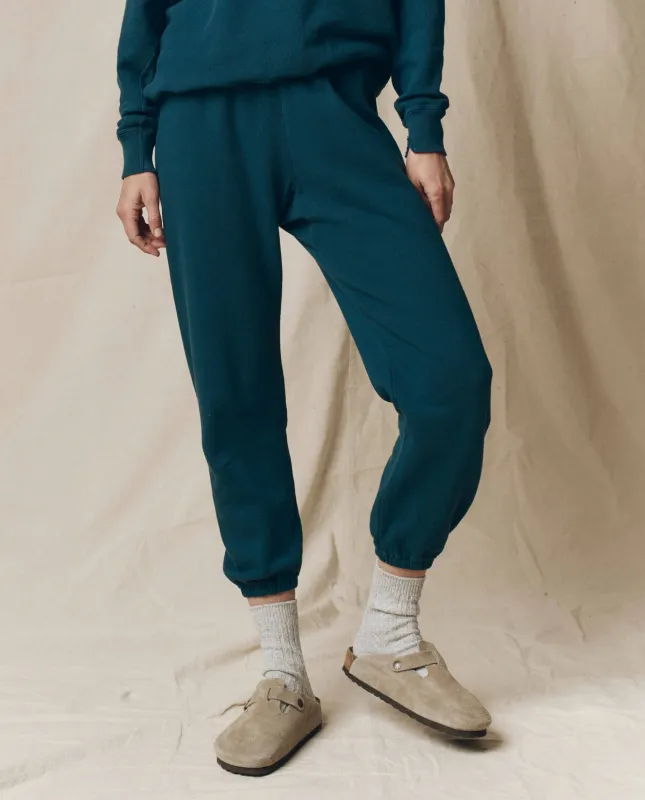 The Stadium Sweatpant. Solid -- Dark Slate sold by THE GREAT.