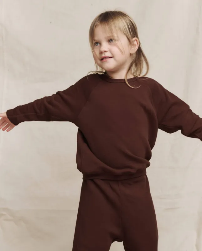 The Little College Sweatshirt. Solid -- Driftwood sold by THE GREAT.