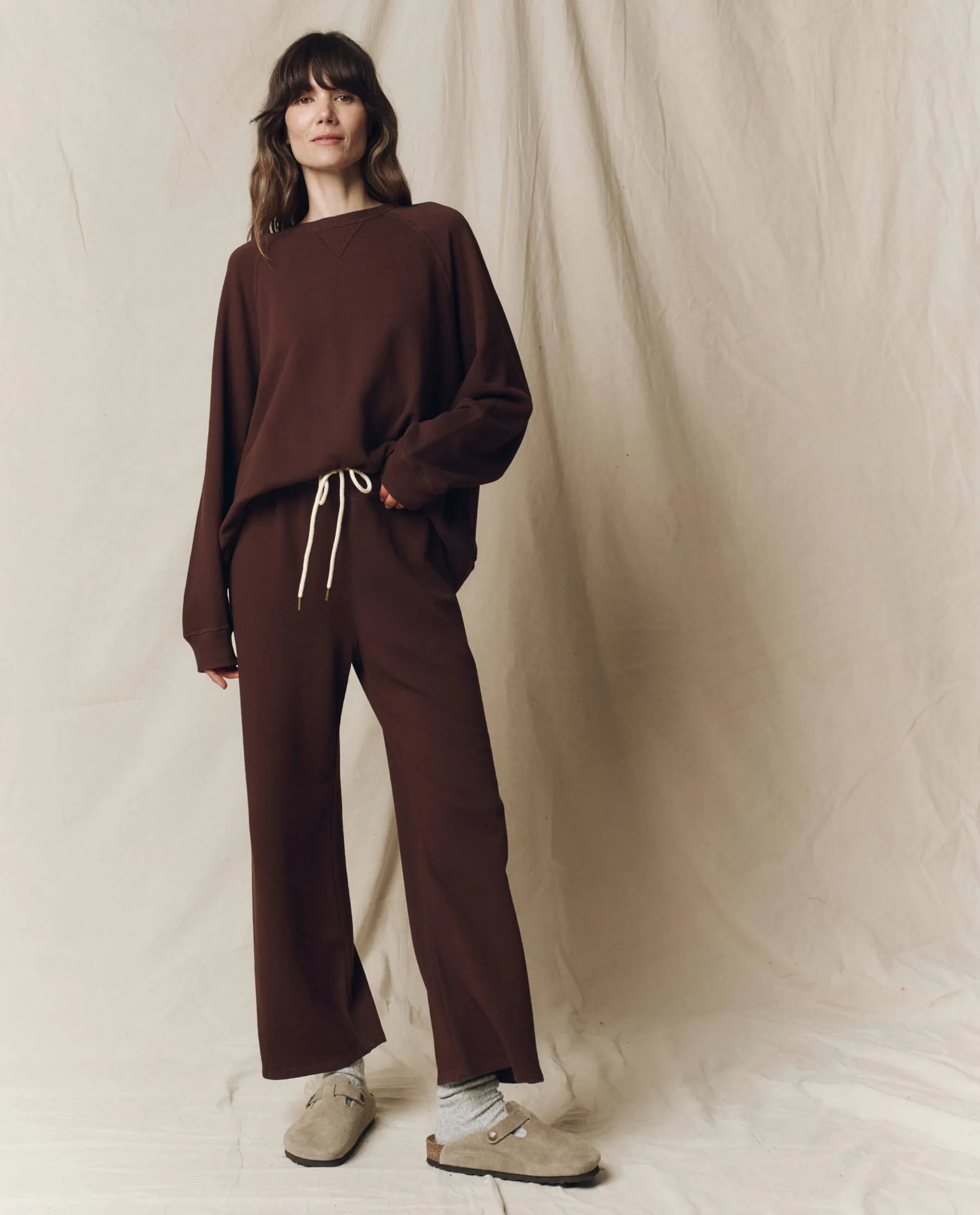 The Lap Sweatpant. Solid -- Driftwood sold by THE GREAT. product image thumbnail 4