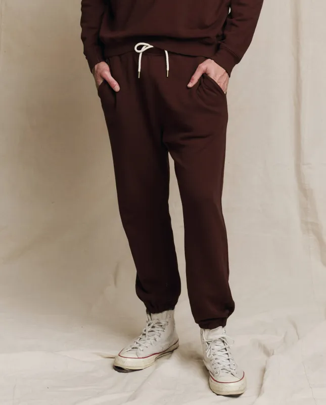 The Men's Stadium Sweatpant. Solid -- Driftwood sold by THE GREAT.