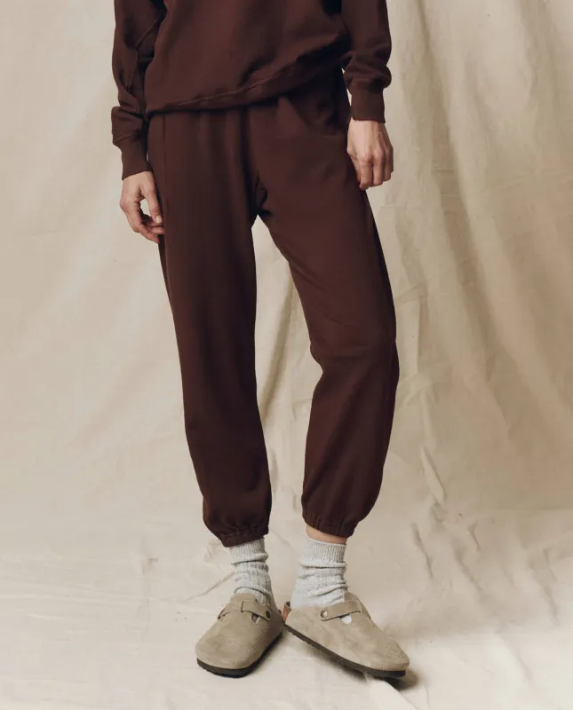 The Stadium Sweatpant. Solid -- Driftwood sold by THE GREAT.