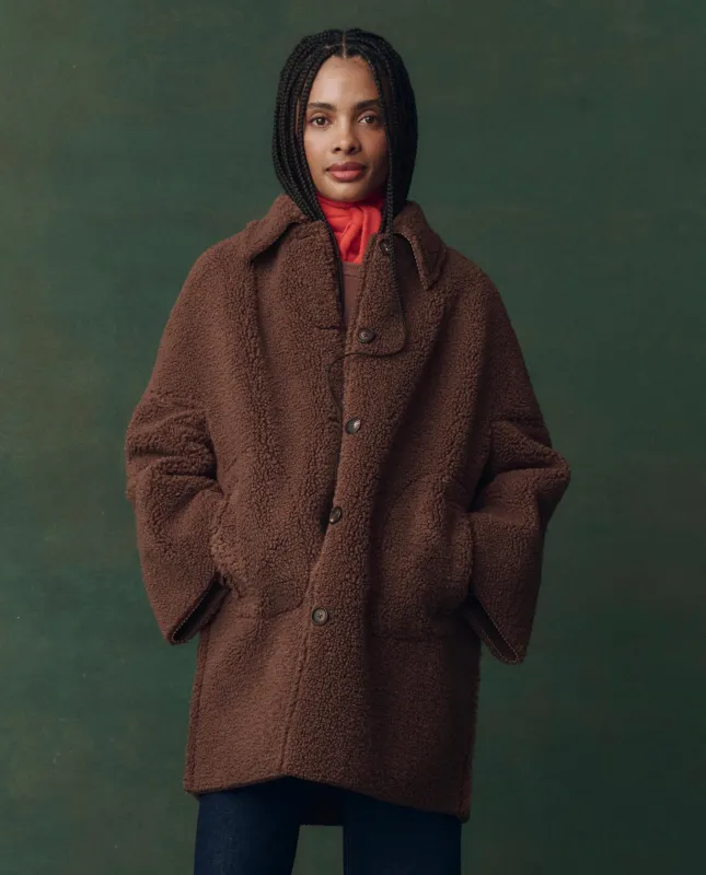 The Plush Car Coat. -- Chocolate sold by THE GREAT.