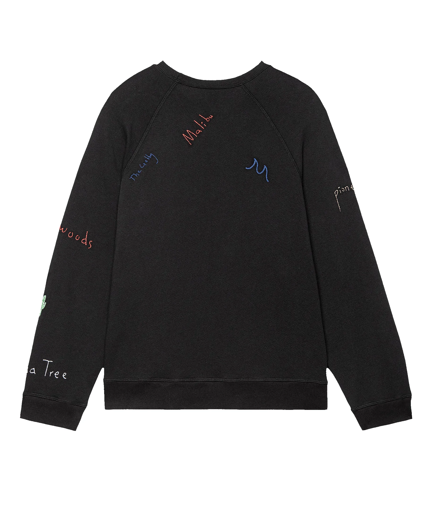 The Slouch Sweatshirt. Embroidered -- Almost Black with Golden State Embroidery sold by THE GREAT. product image thumbnail 5