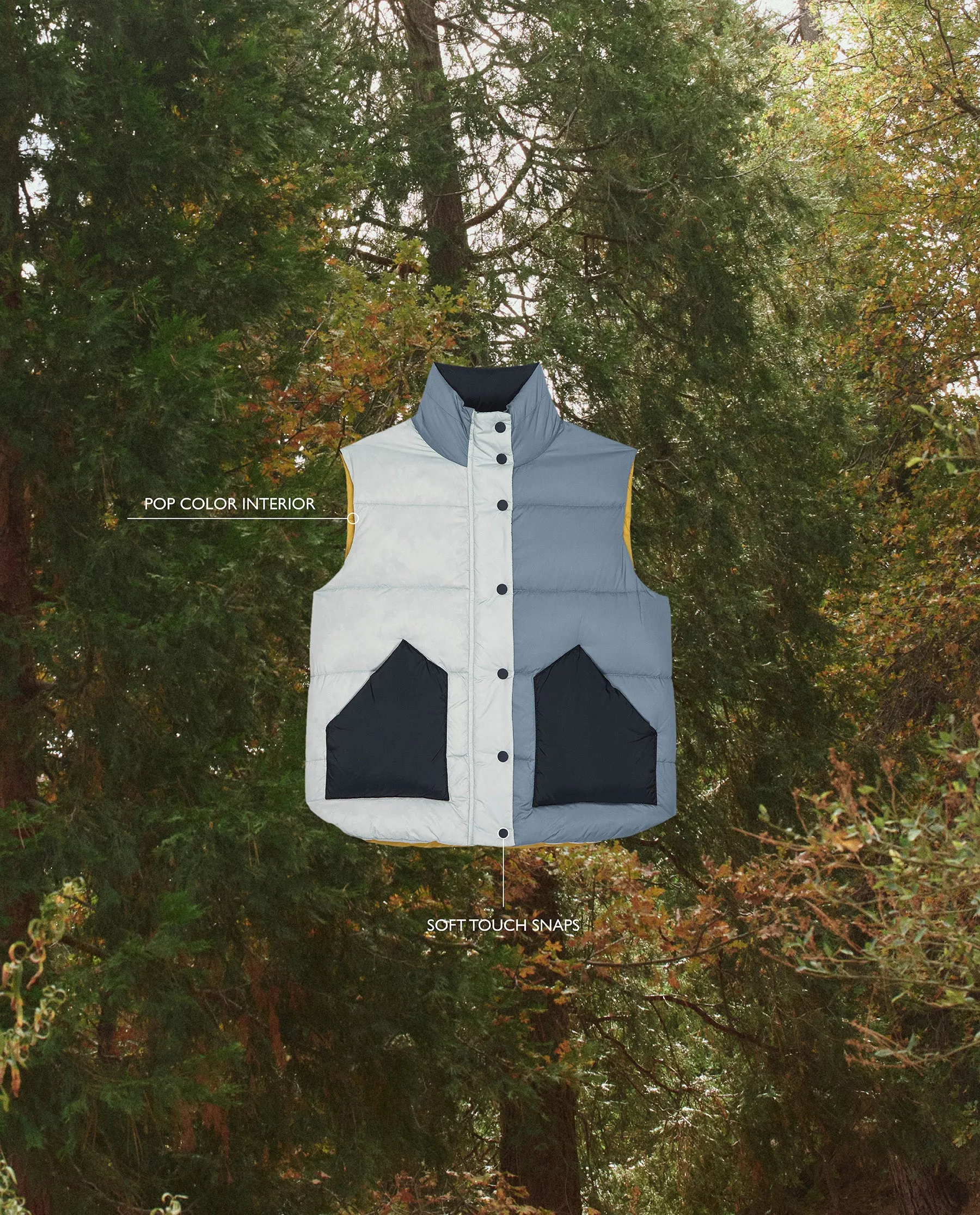 The Polar Vest. -- Navy Colorblock sold by THE GREAT. product image thumbnail 3